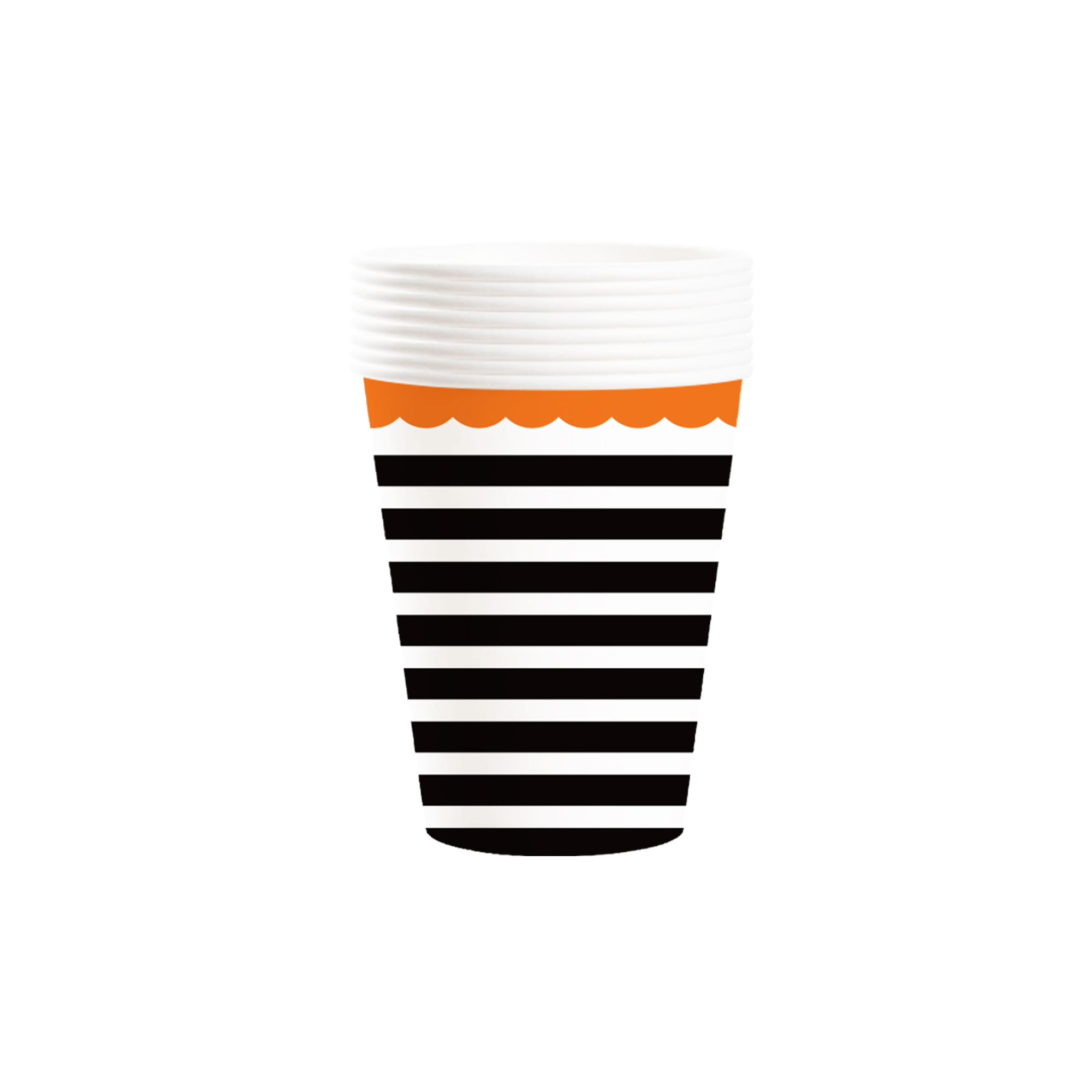 Halloween Theme Black Stripe 9oz Paper Cup 