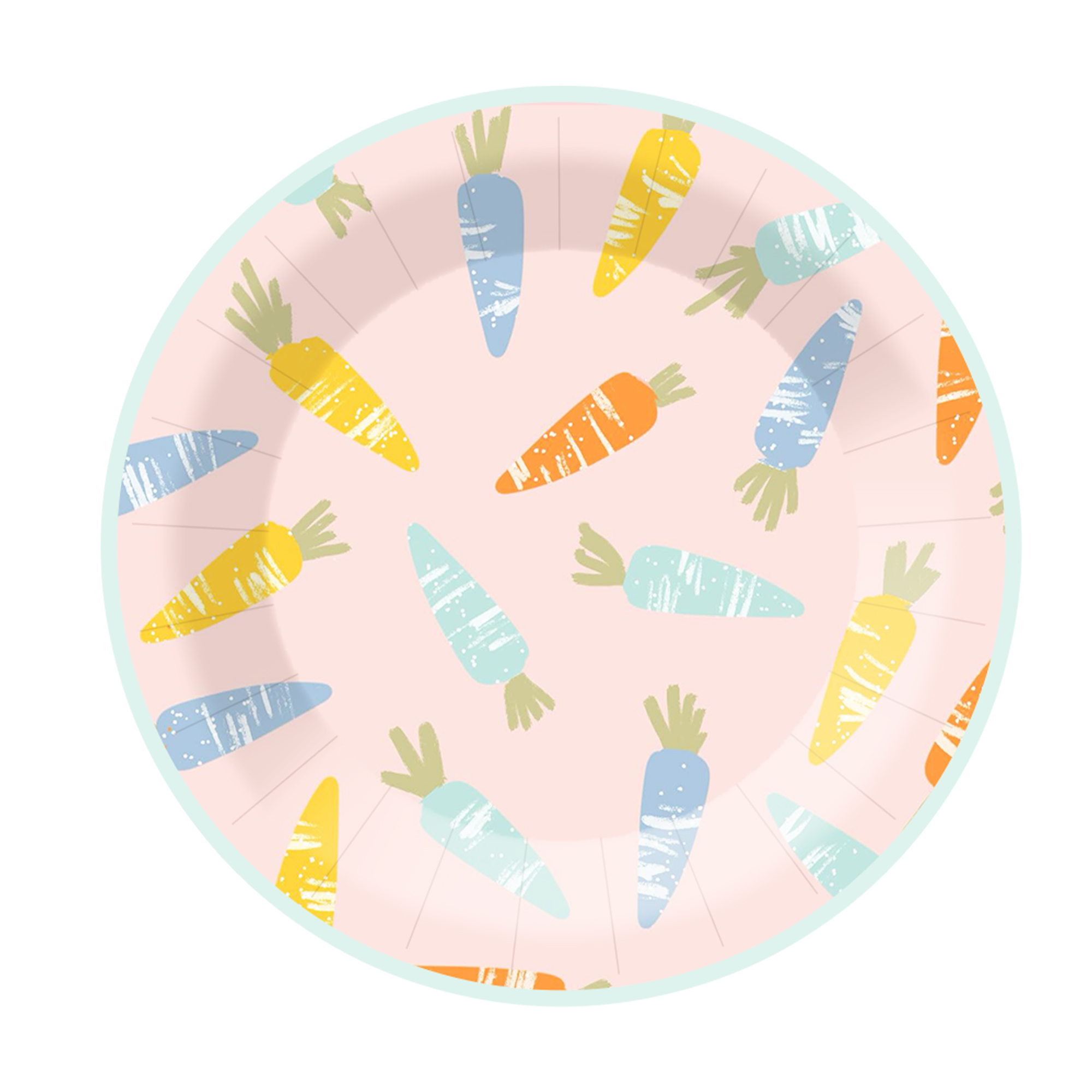 Easter Theme Carrot Pink Dinner Plate