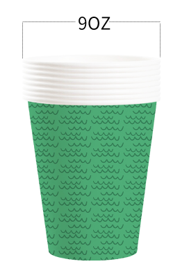 Kids Theme Green Background 9oz Cup