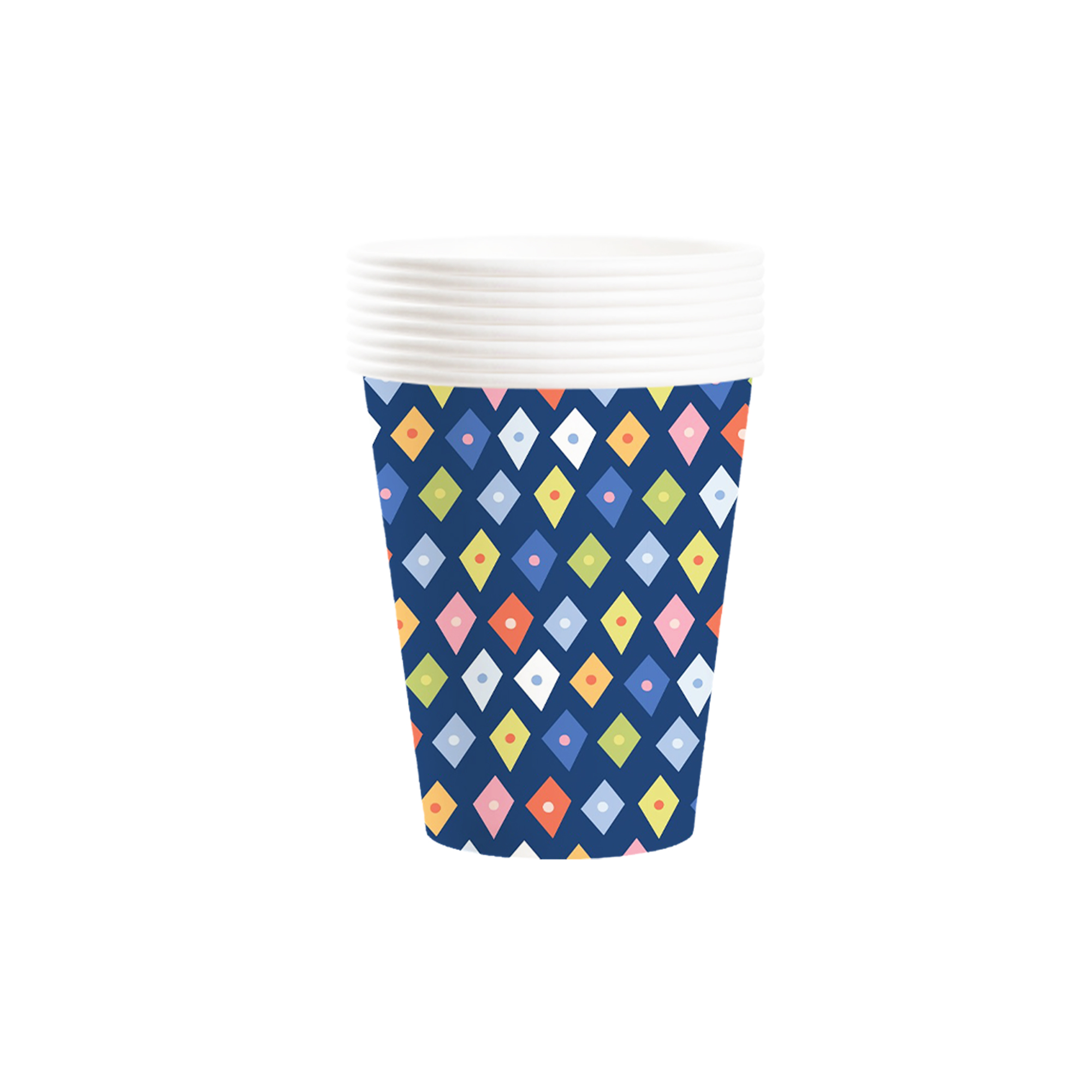 Kids Theme  Blue Background Square Pattern 9oz Cup