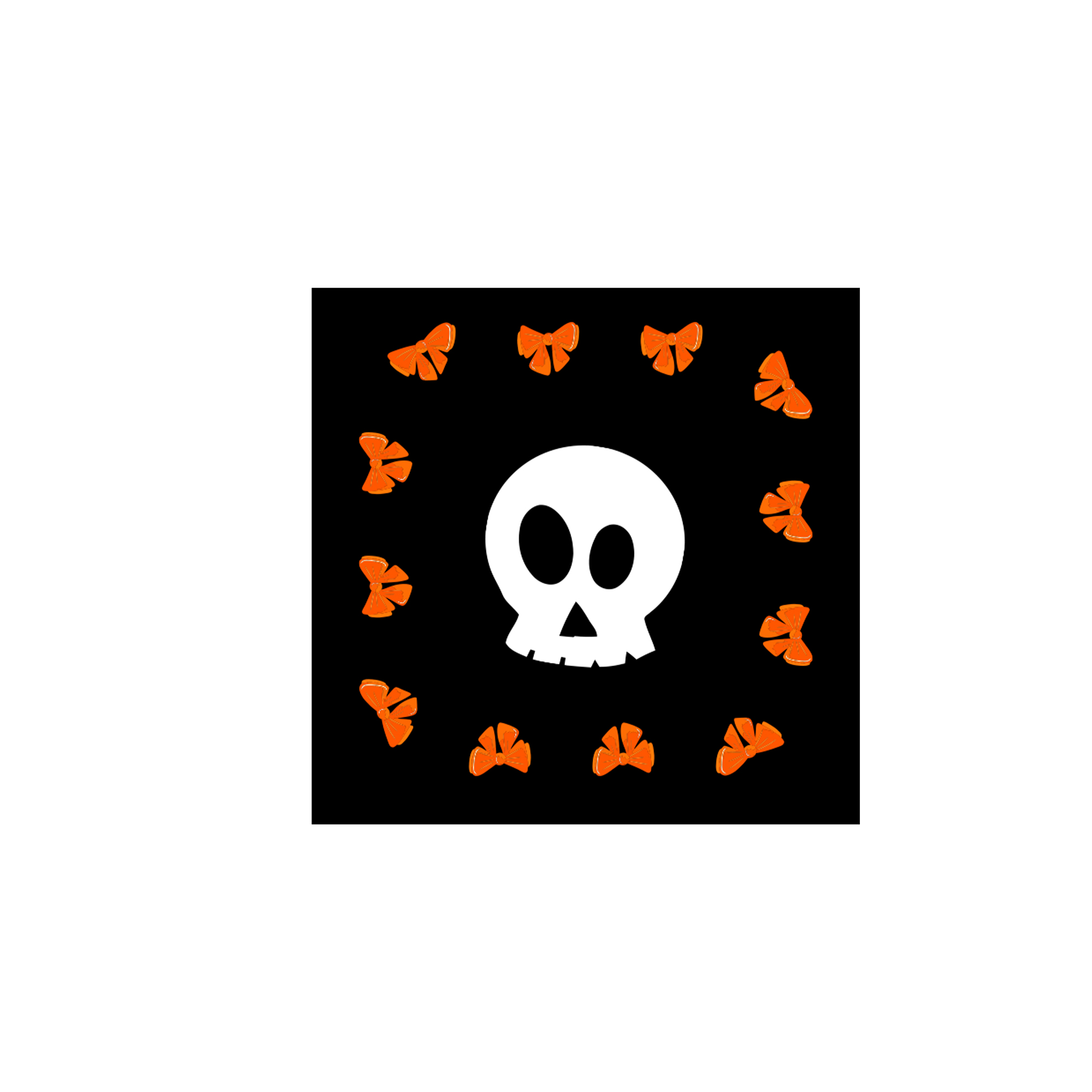 Halloween theme Bowknot and Skull Napkin