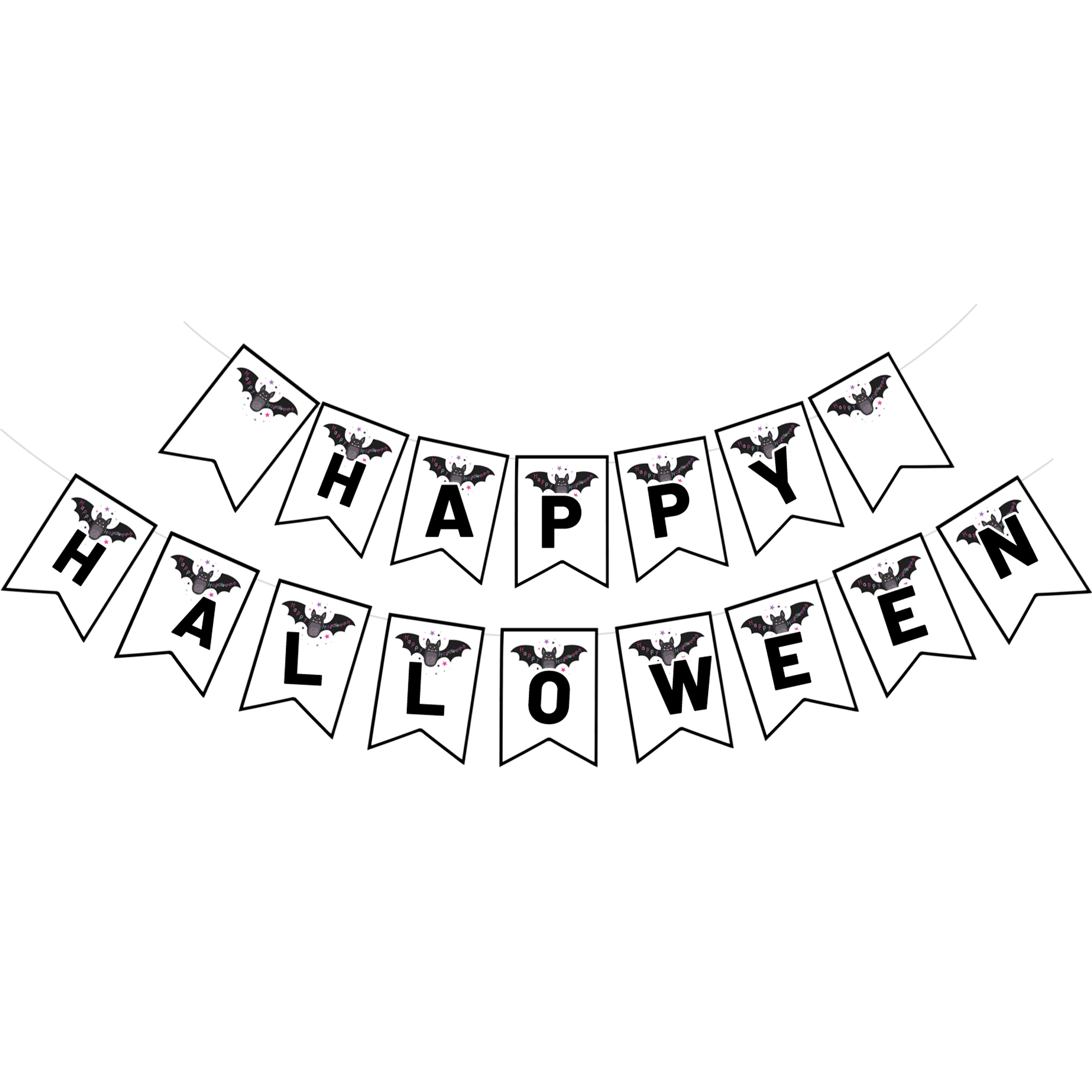Halloween Theme Bat Banner