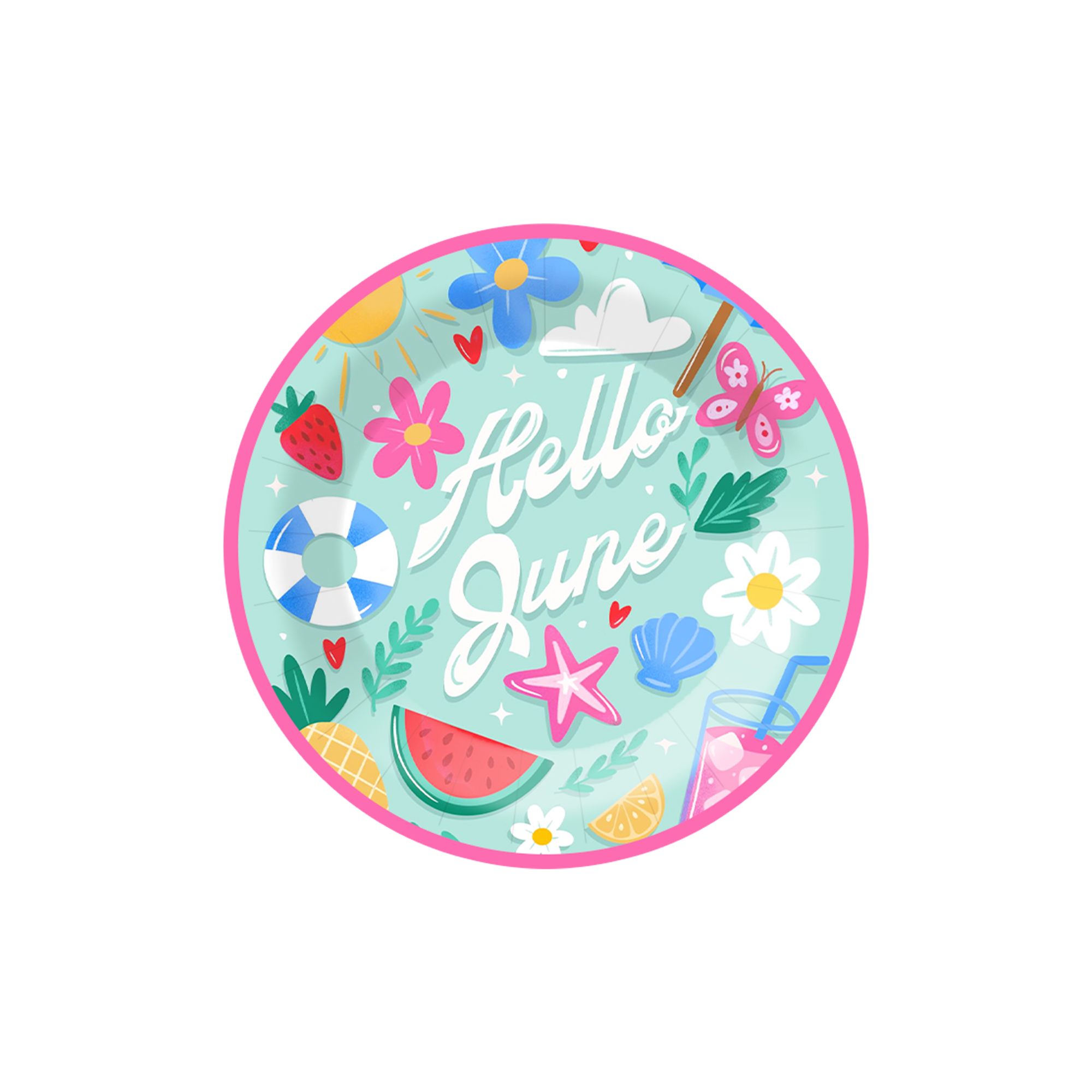 Summer Theme Hawaii Style Dessert Plate