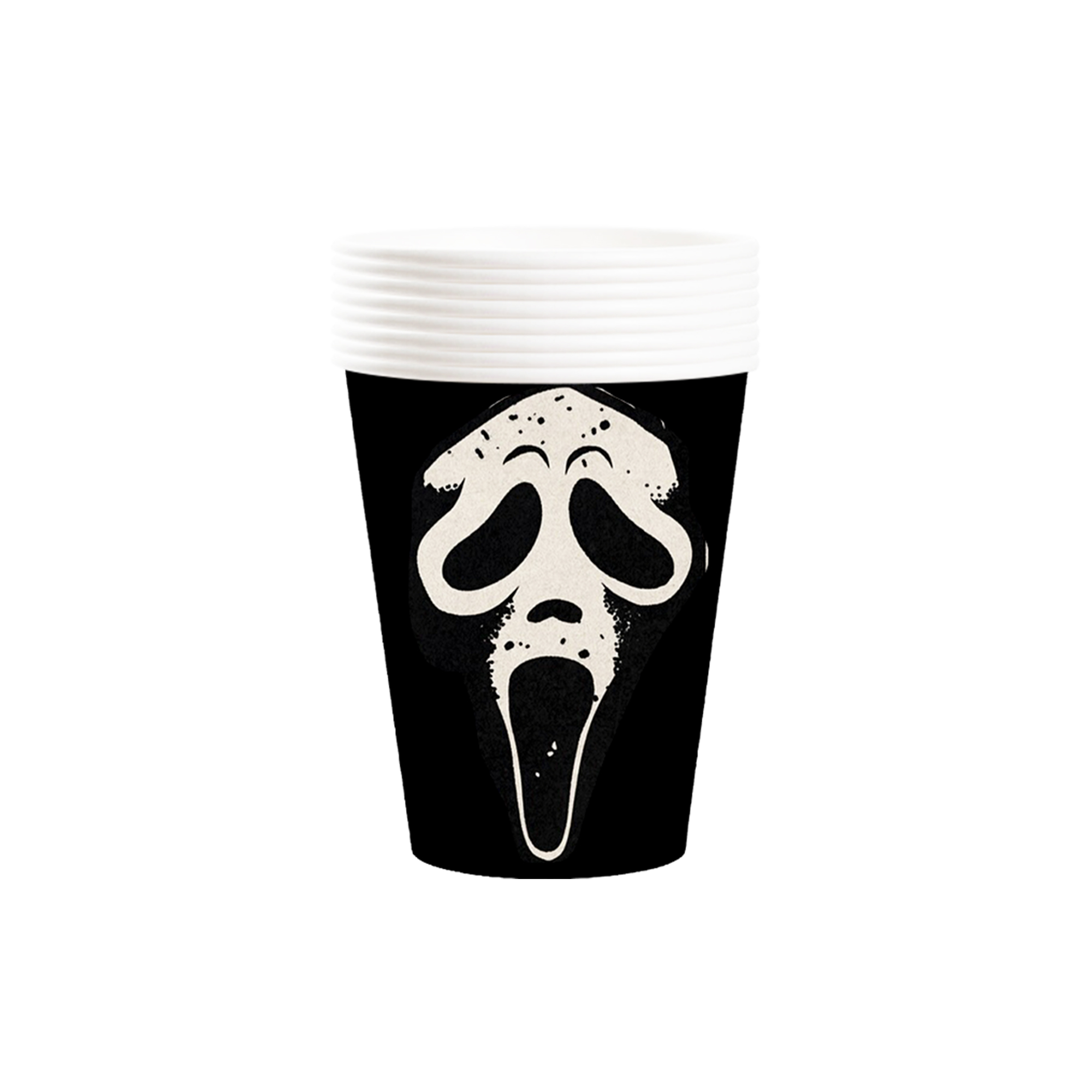 Halloween Theme Black Color White Ghost Paper Cup 