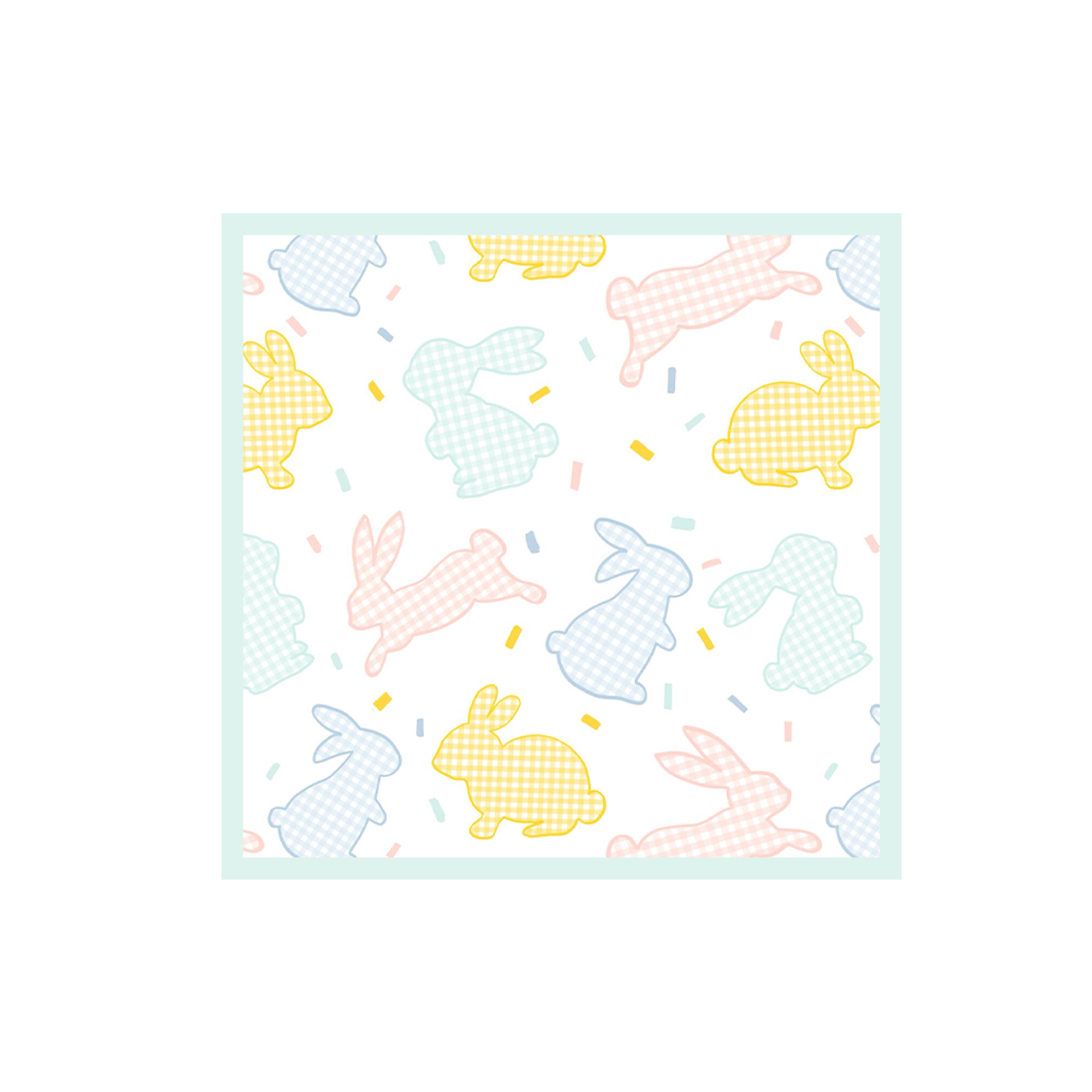 Easter Themed Rubbit Blue Napkins