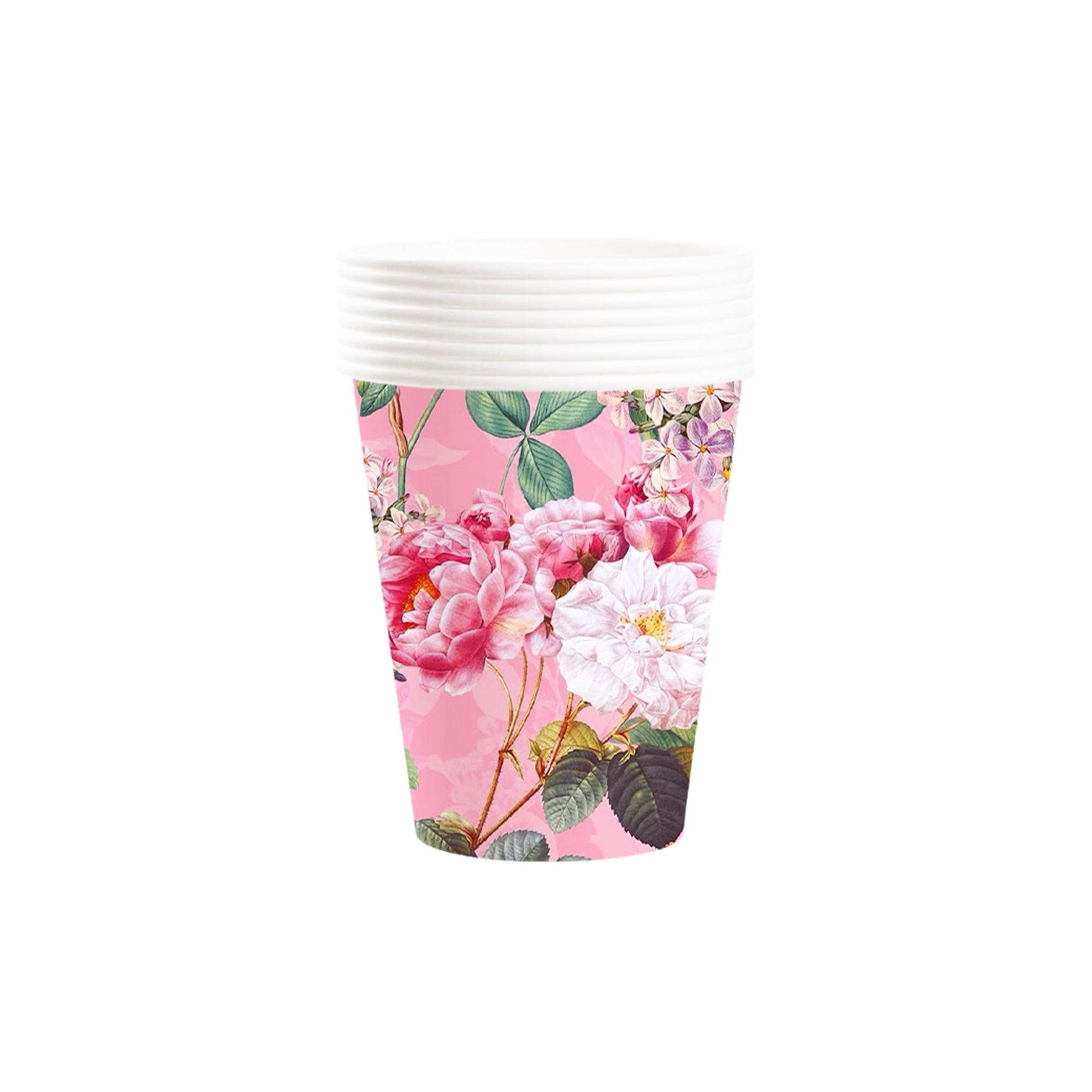 Flower Theme Pink&White Flower Pattern 9oz Cup
