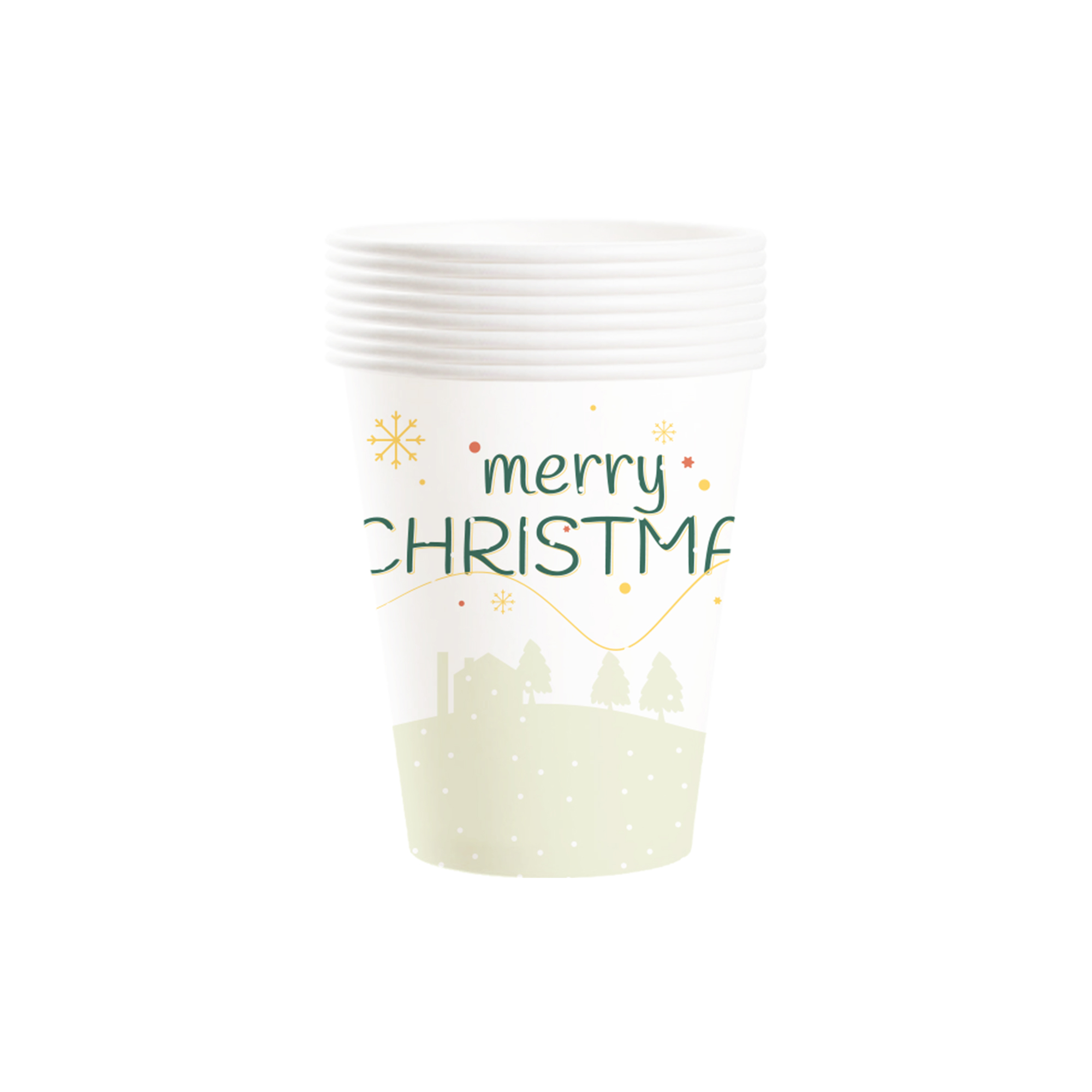 Christmas Theme White Color 9oz Cup