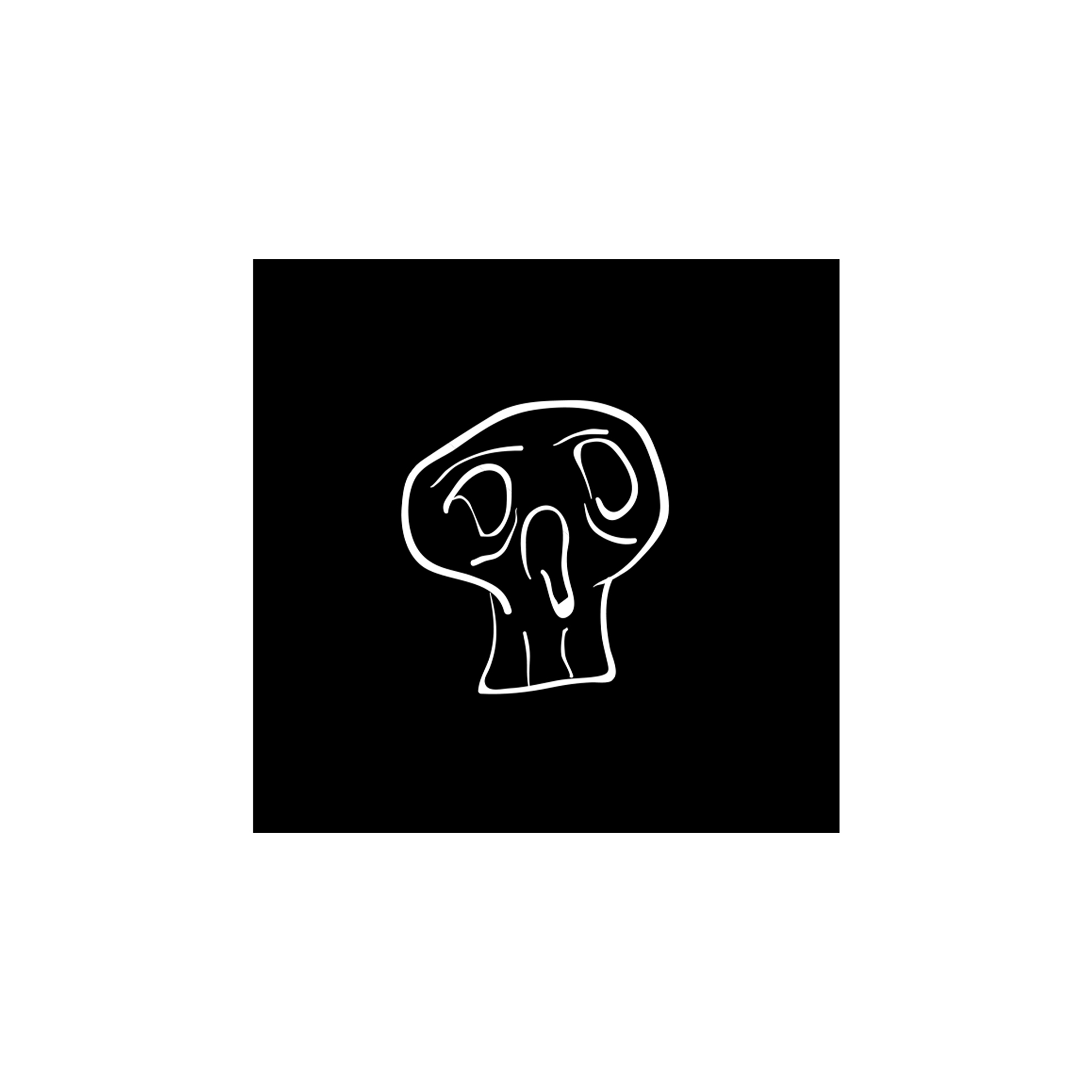 Halloween theme Black Skull Napkin