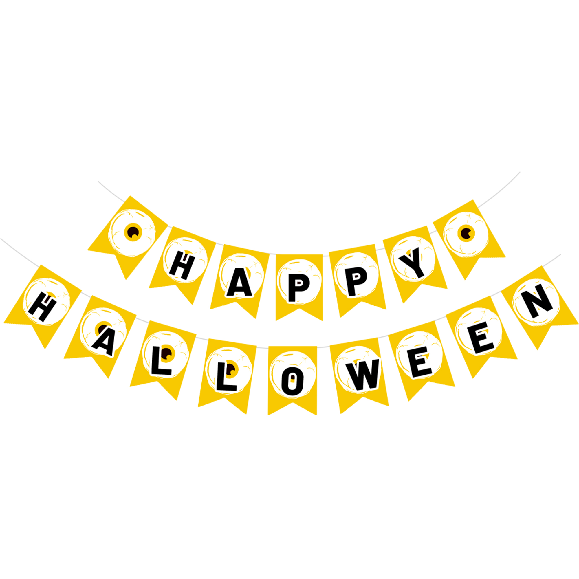 Halloween Theme Yellow Color Banner