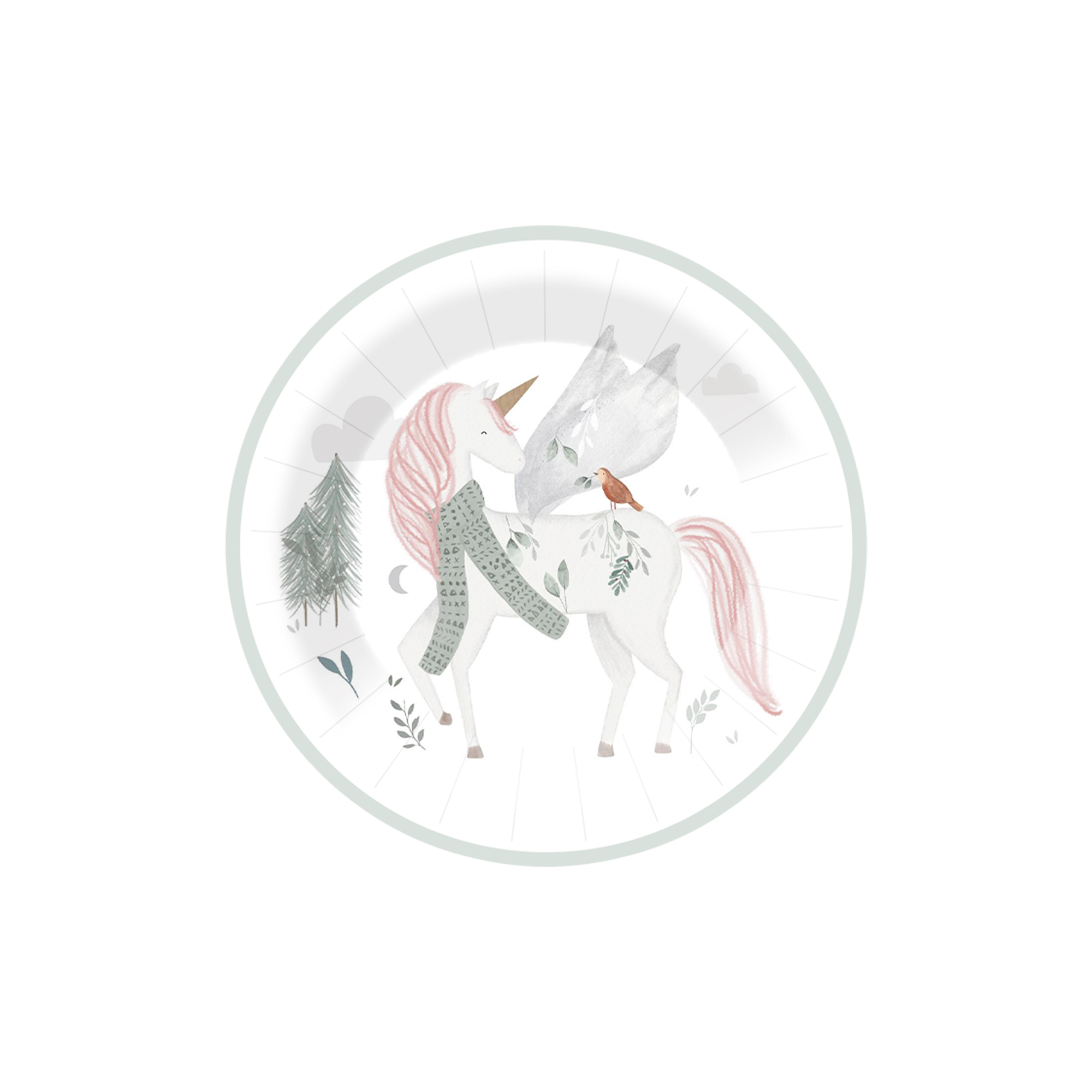 Unicorn Theme Ins Style Dessert Plate