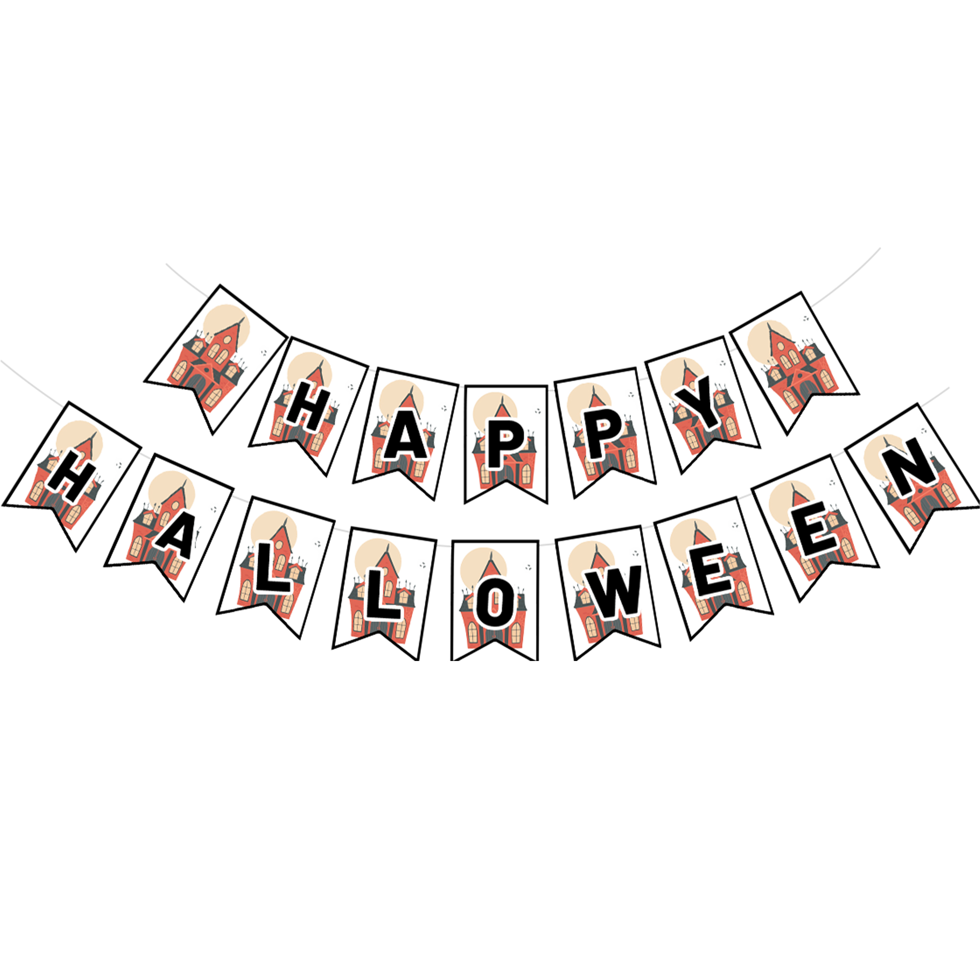 Halloween Theme White Color Banner