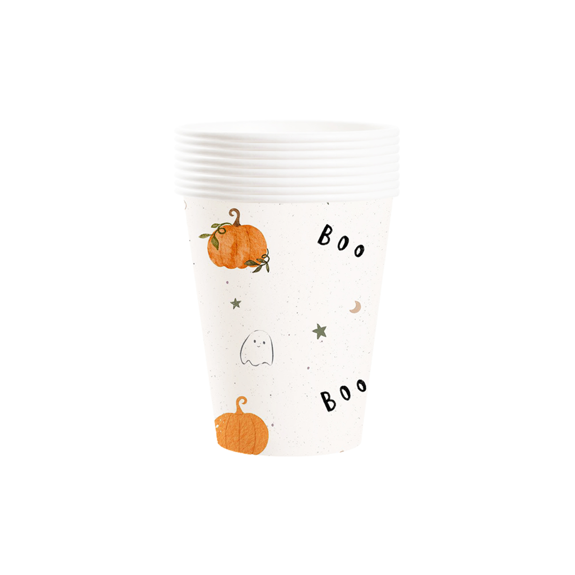 Halloween Theme White Background and Pumpkin Pattern 9oz Cup 
