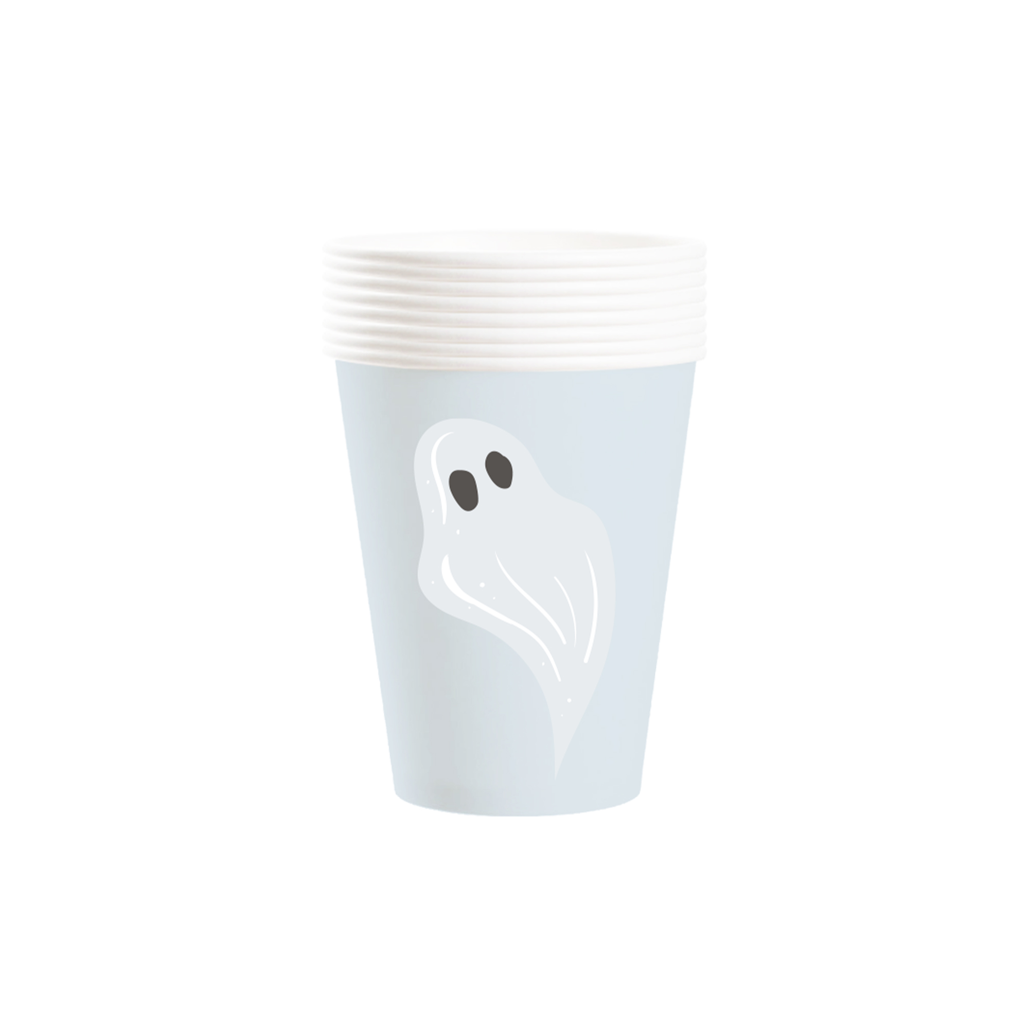 Halloween Theme Grey Background Ghost Pattern 9oz Cup 