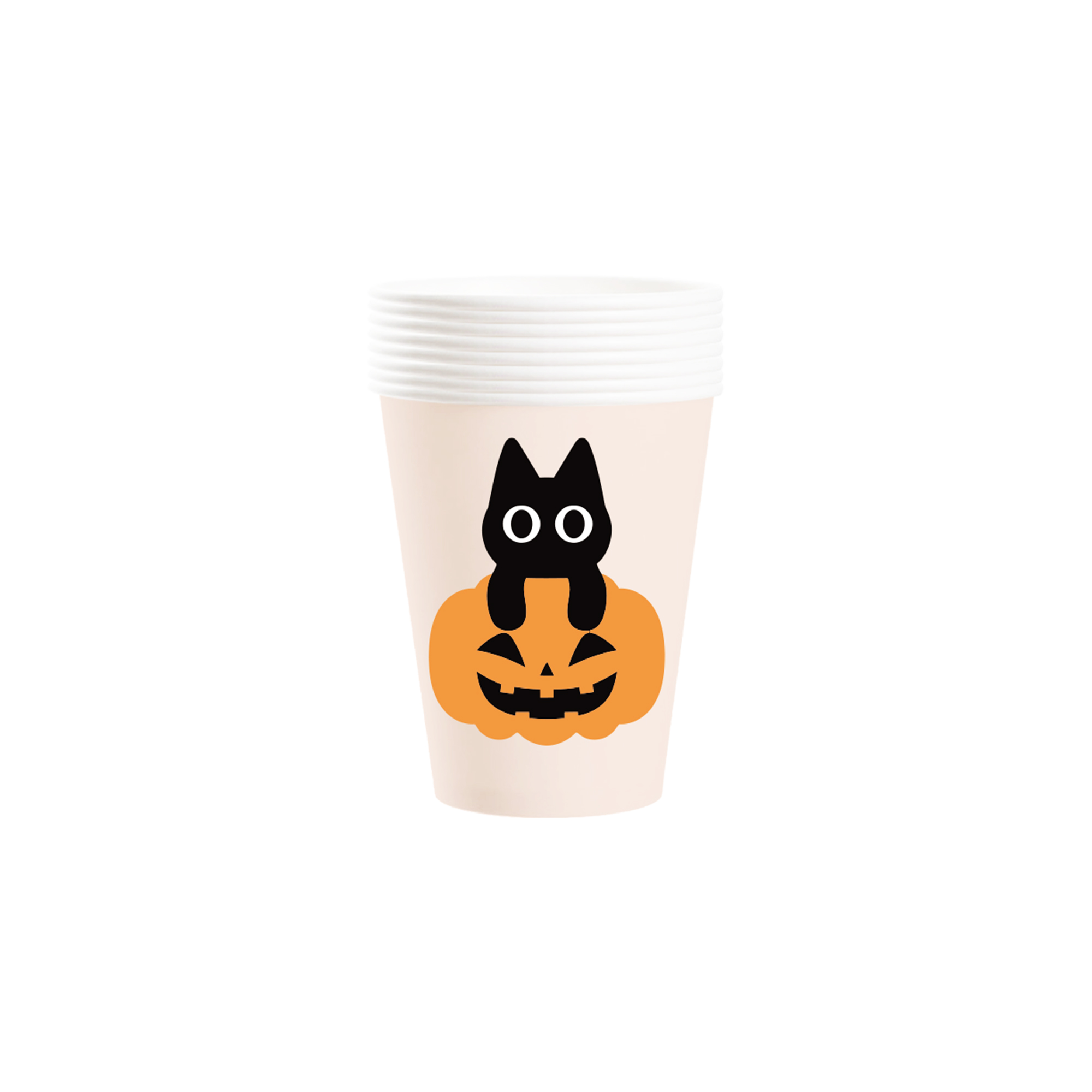 Halloween Theme Pumpkin Black Cat 9oz Cup