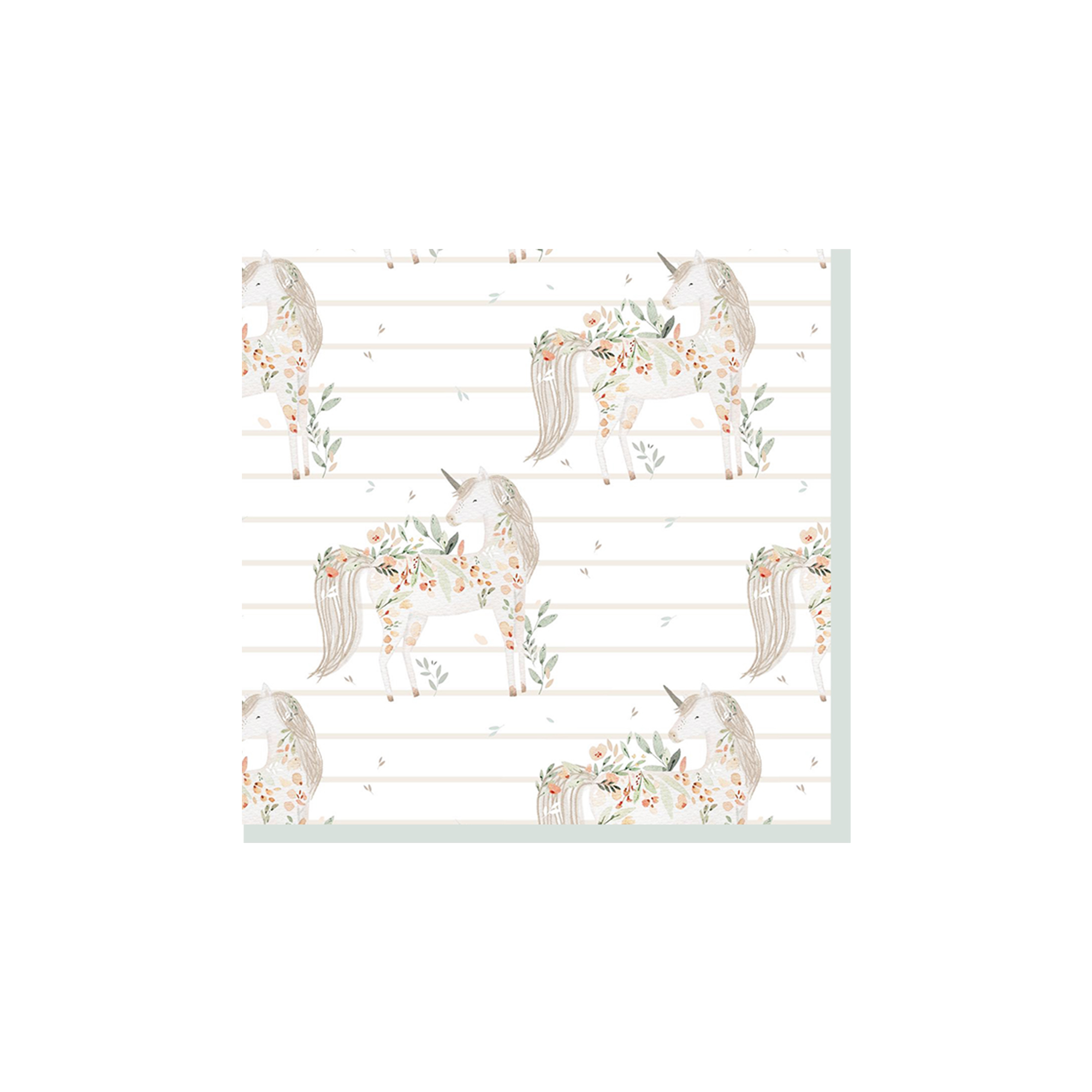 Unicorn Theme Ins Style Stripe Napkin