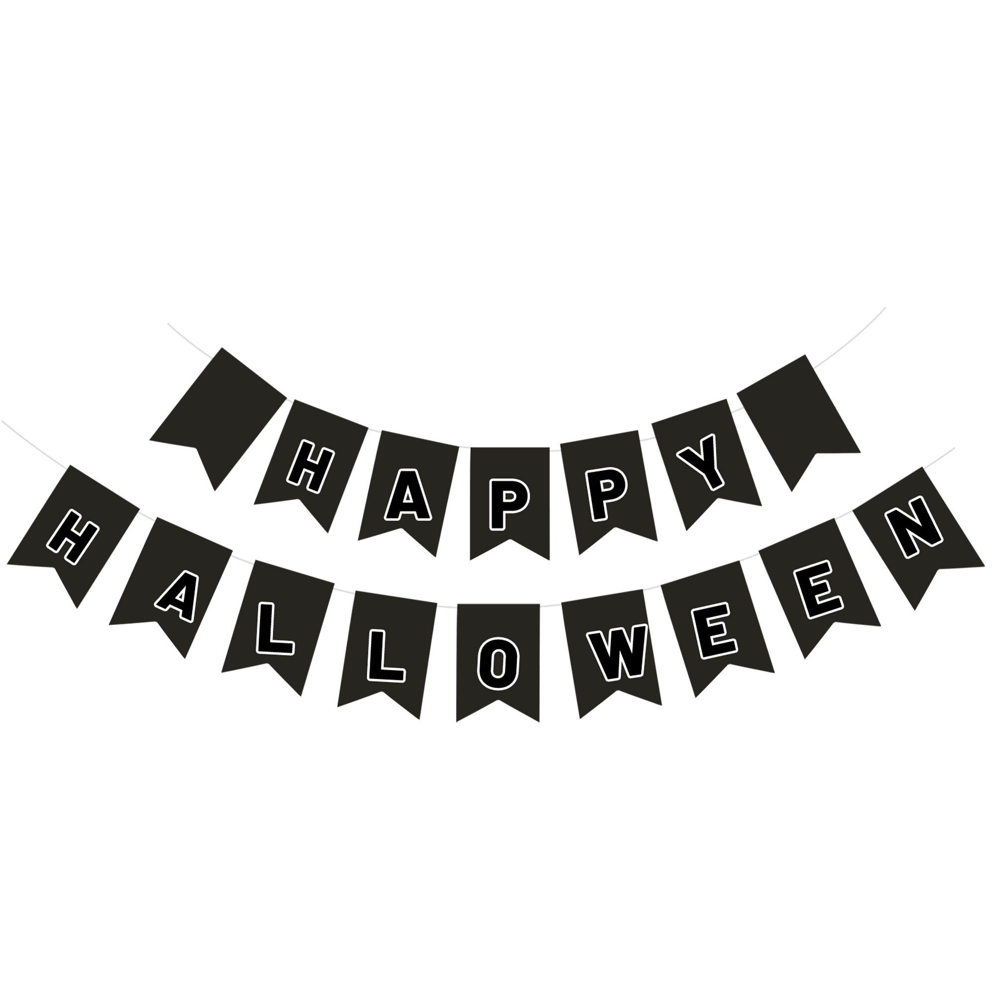 Halloween Theme Black Background Banner