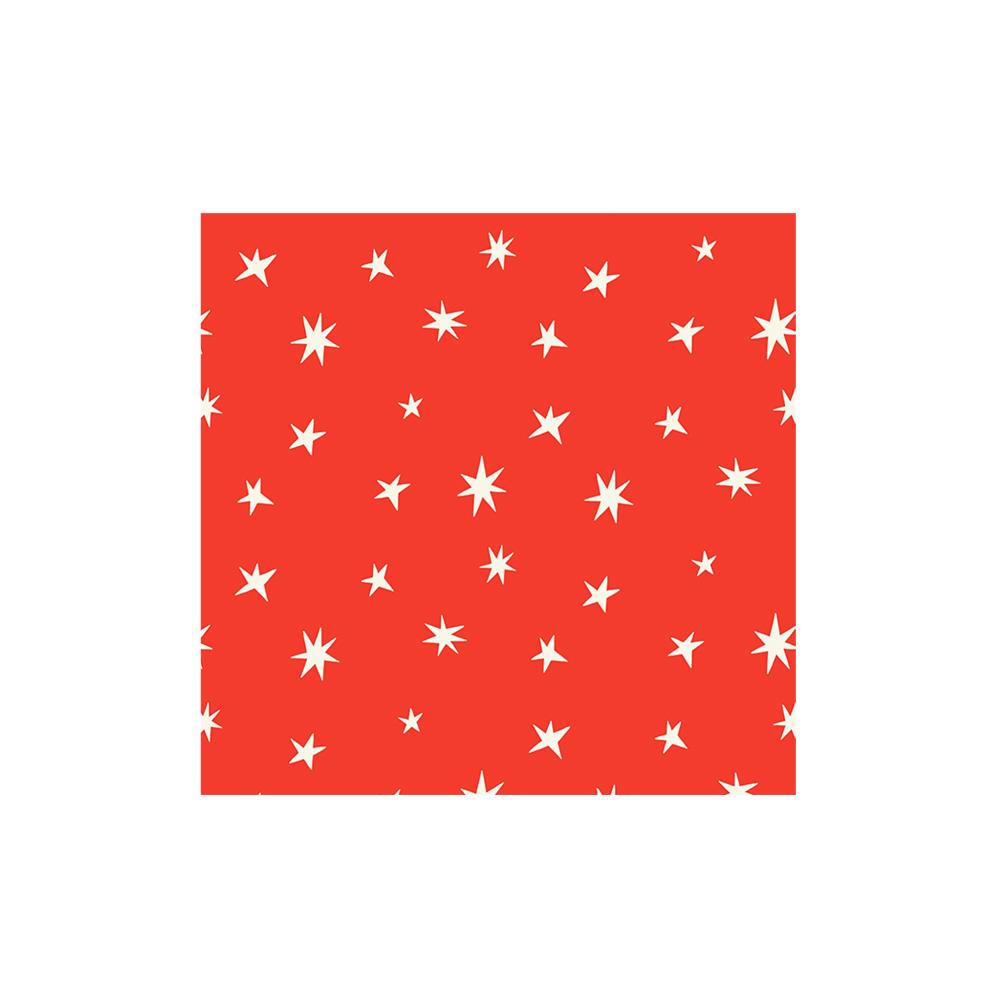 Kids Theme Red Background White Star Pattern Napkin