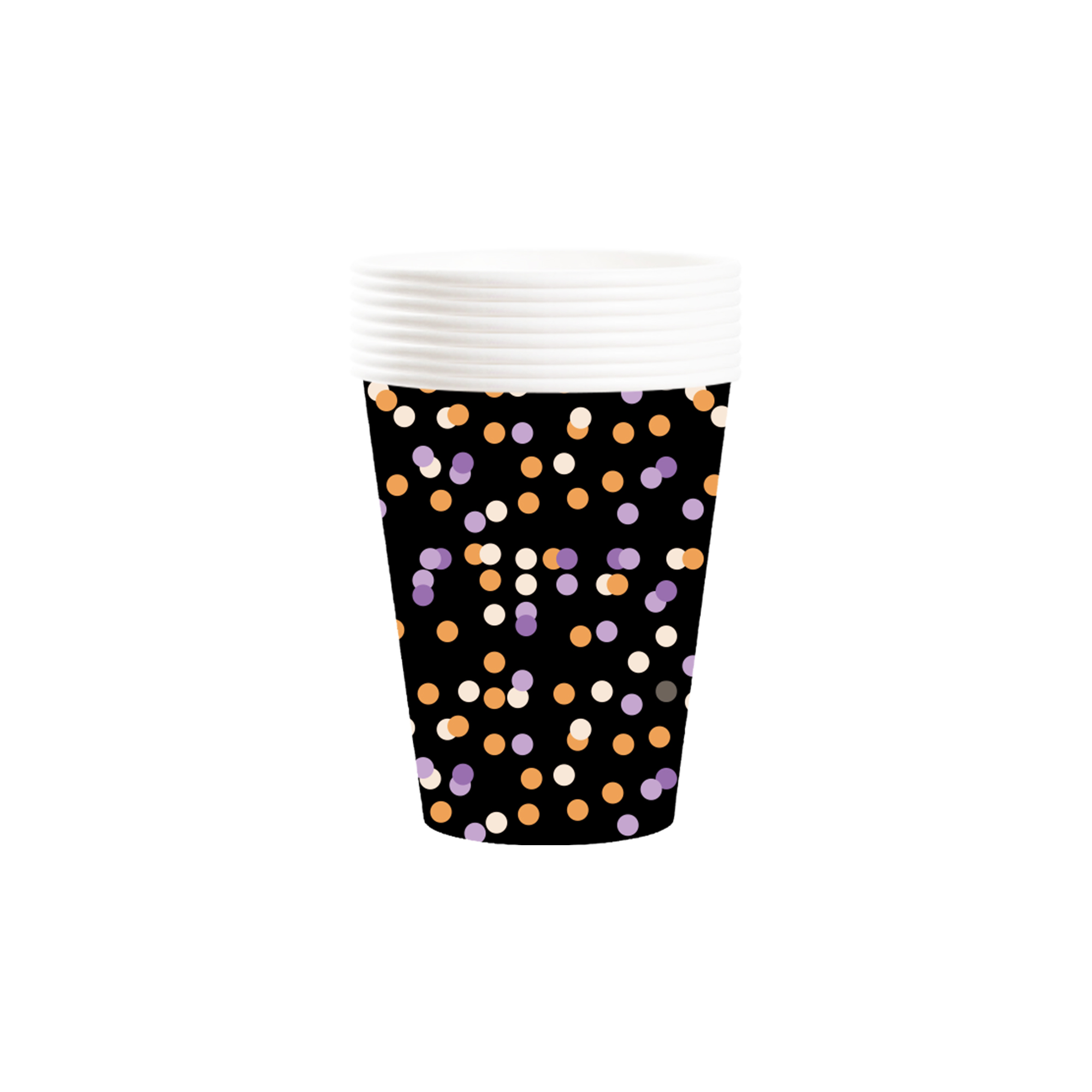 Halloween Theme Black Background  Polka Dot 9oz Cup