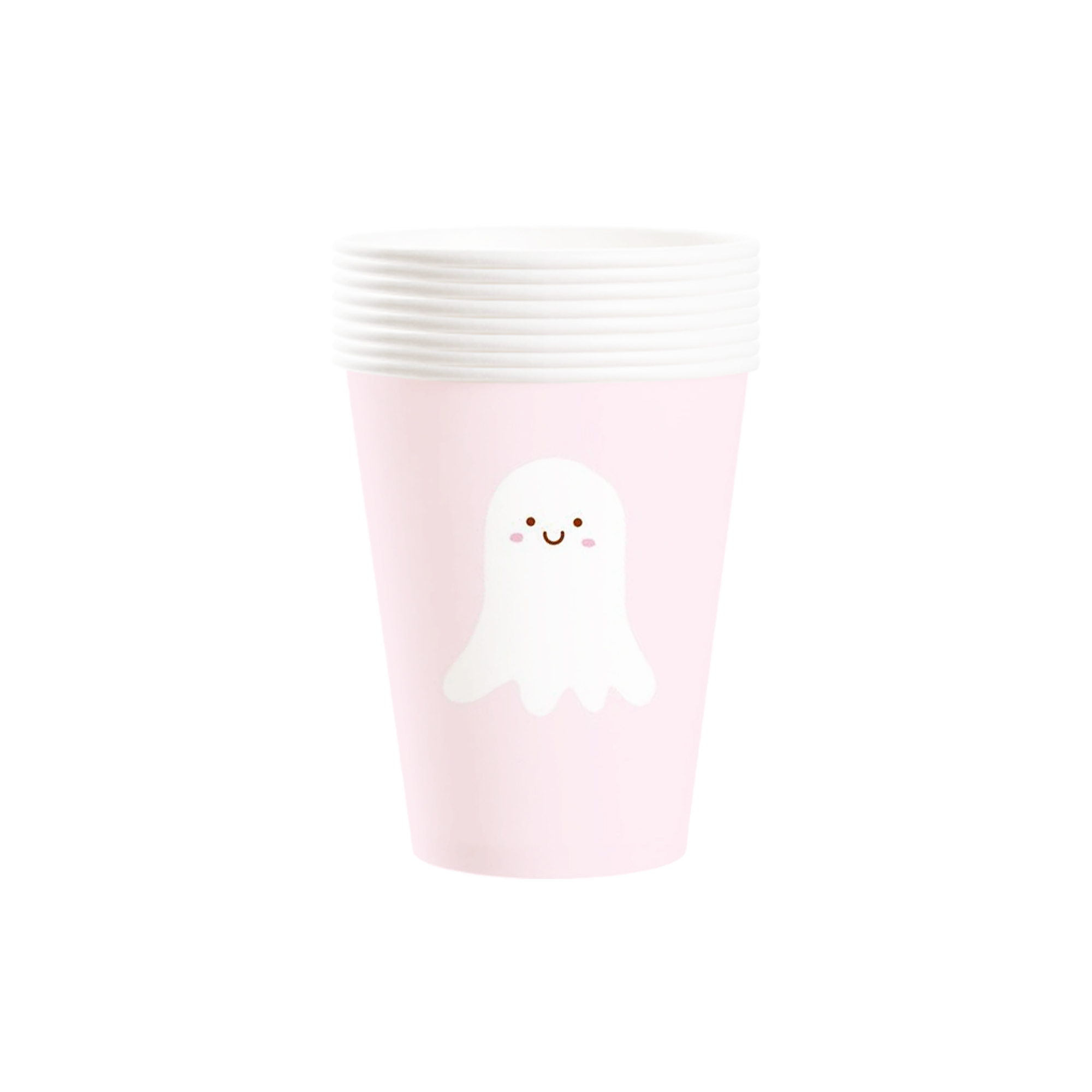 Halloween Theme Pink Background Ghost Pattern 9oz Cup 