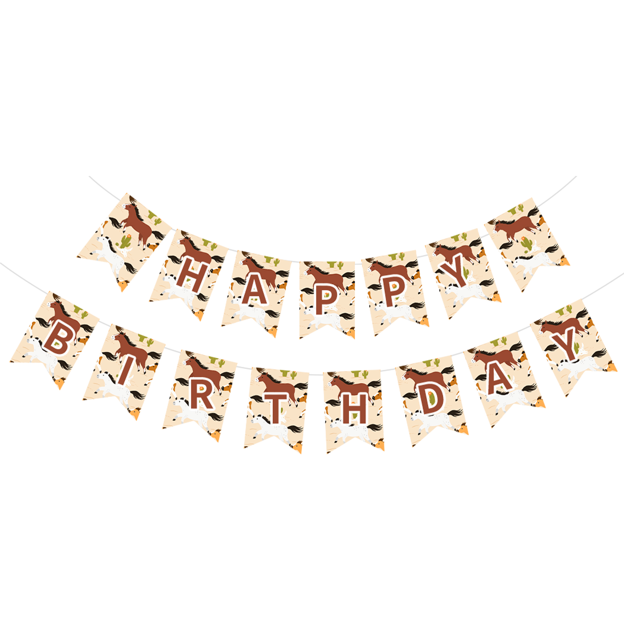Animal Theme Happy Birthday Paper Banner