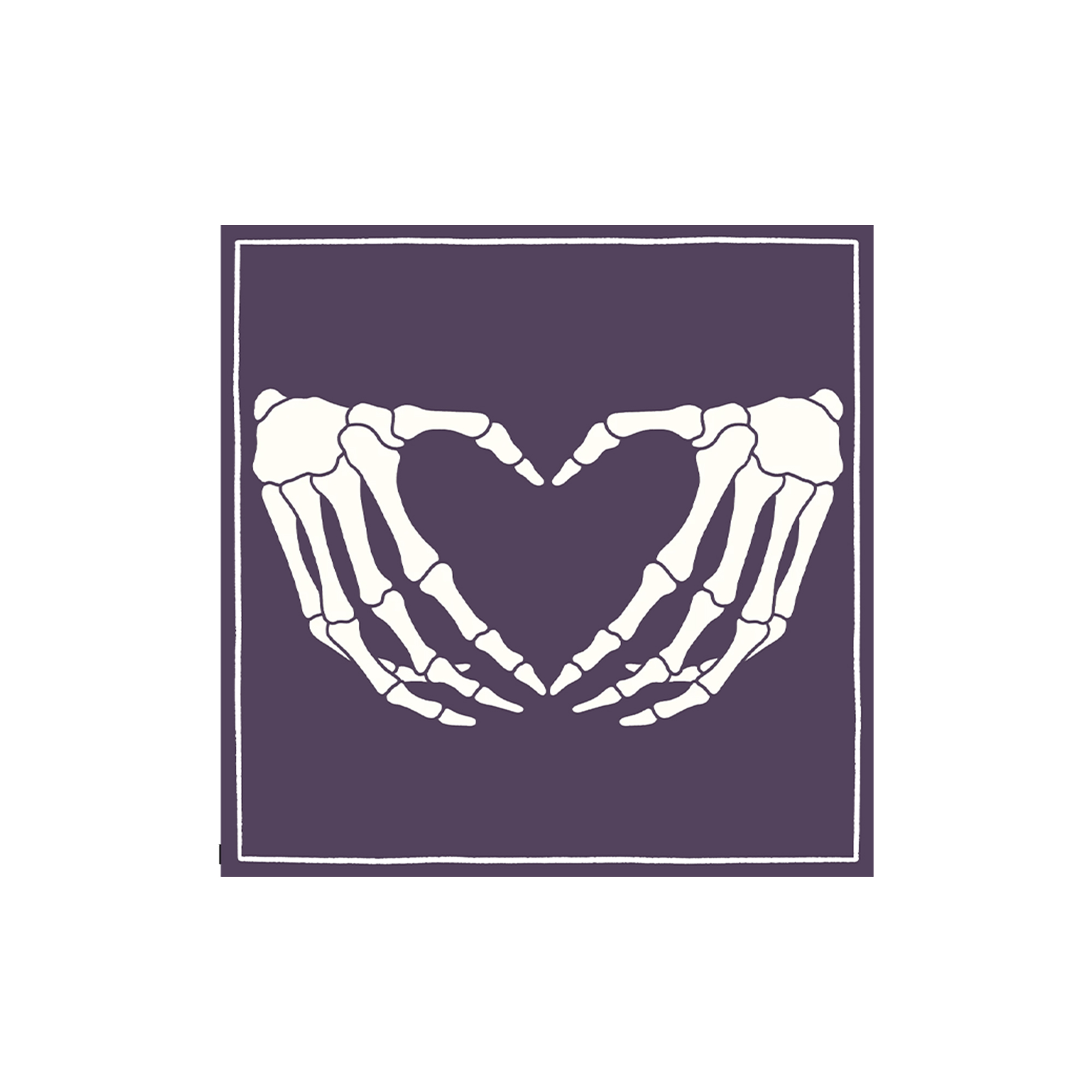 Halloween Theme Purple Background Skeleton Hand Pattern Napkin