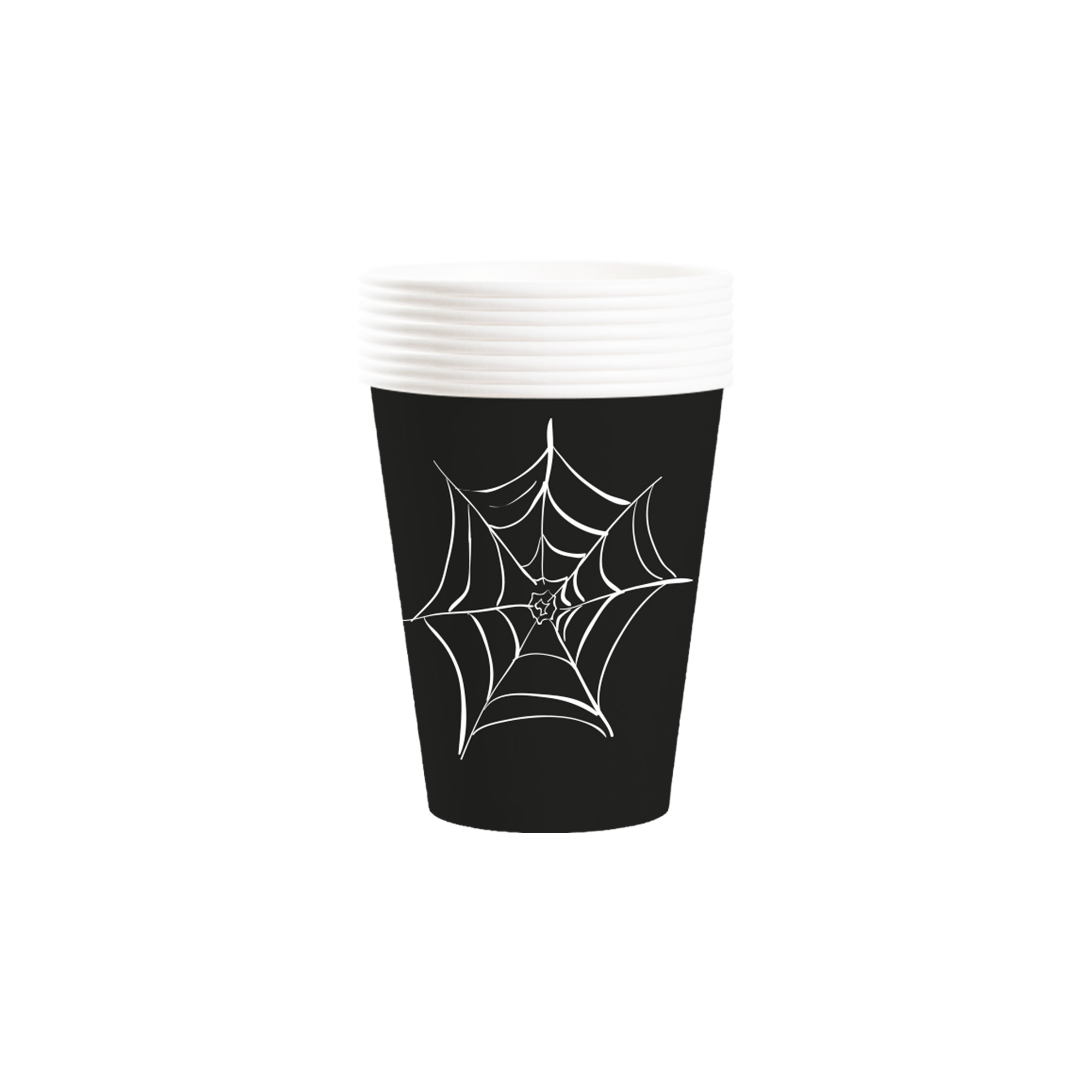 Halloween Theme Black Background Spider Web 9oz Cup