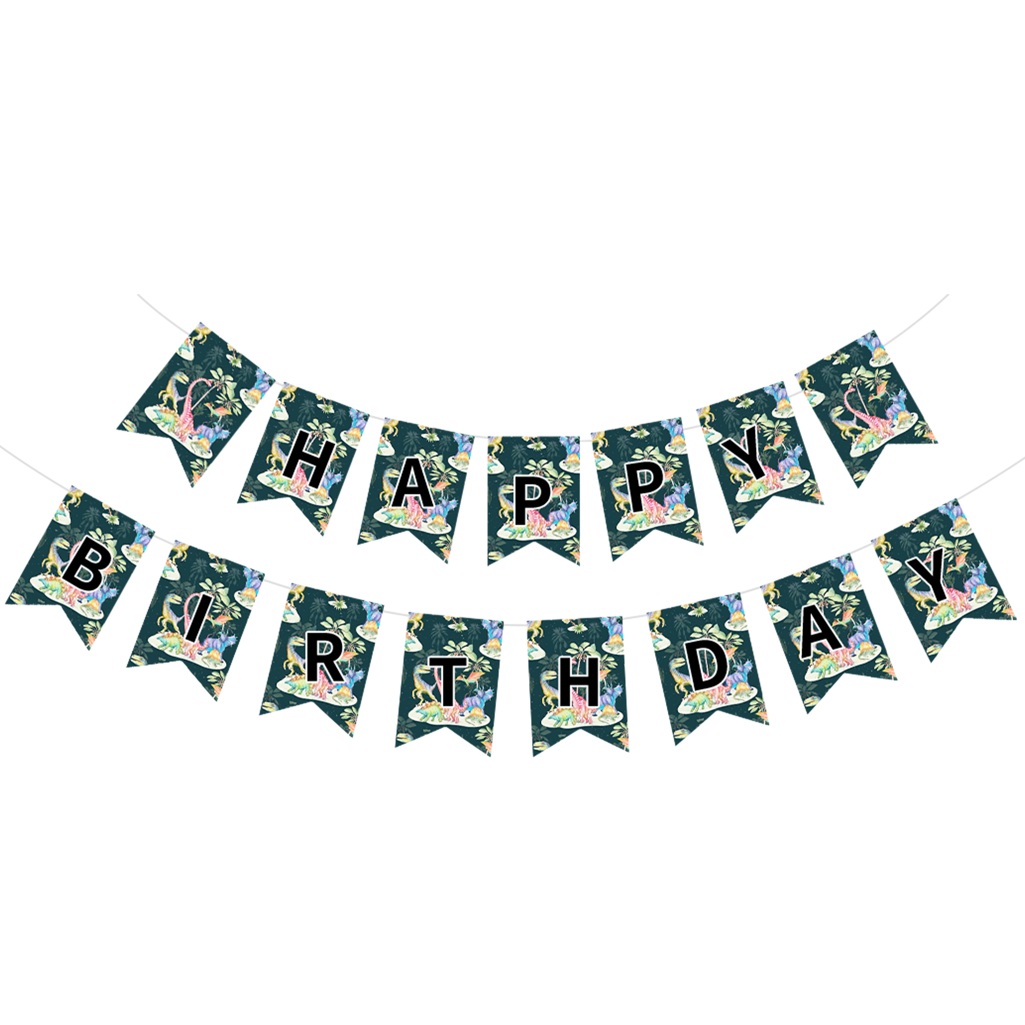 Jungle Animal Theme Birthday Paper Banner