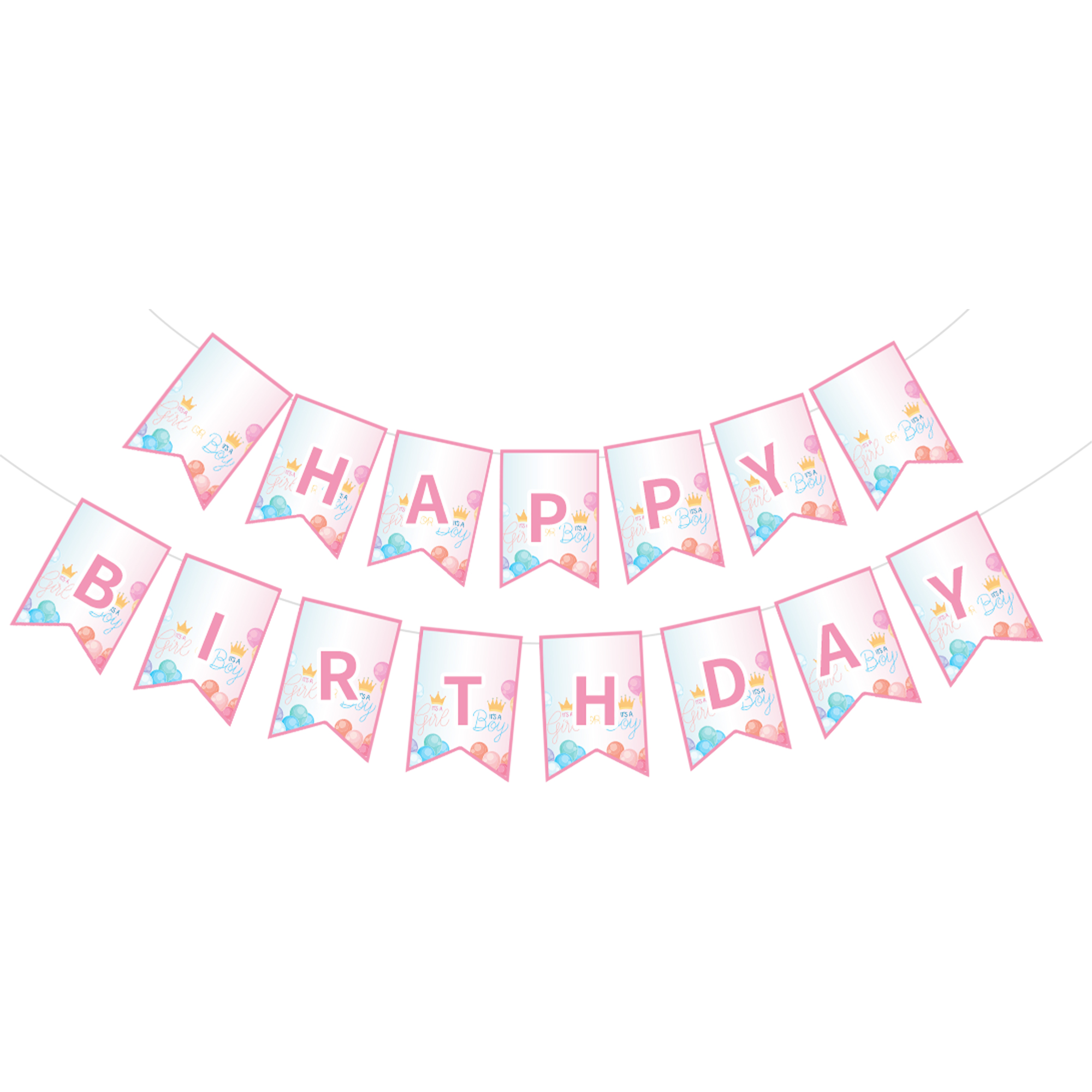 Baby Shower Theme Birthday Paper Banner
