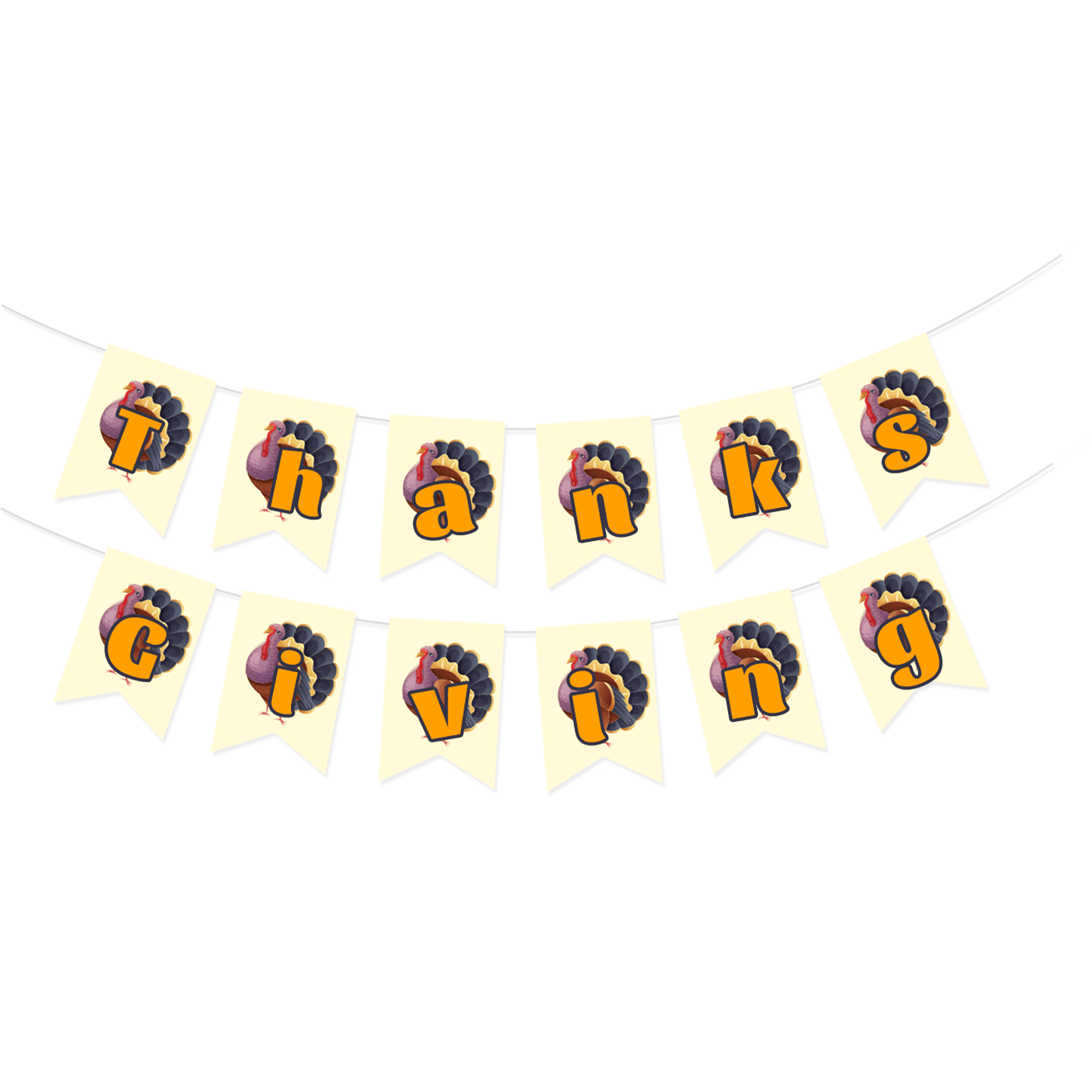 Thankd Giving Theme Paper Banner
