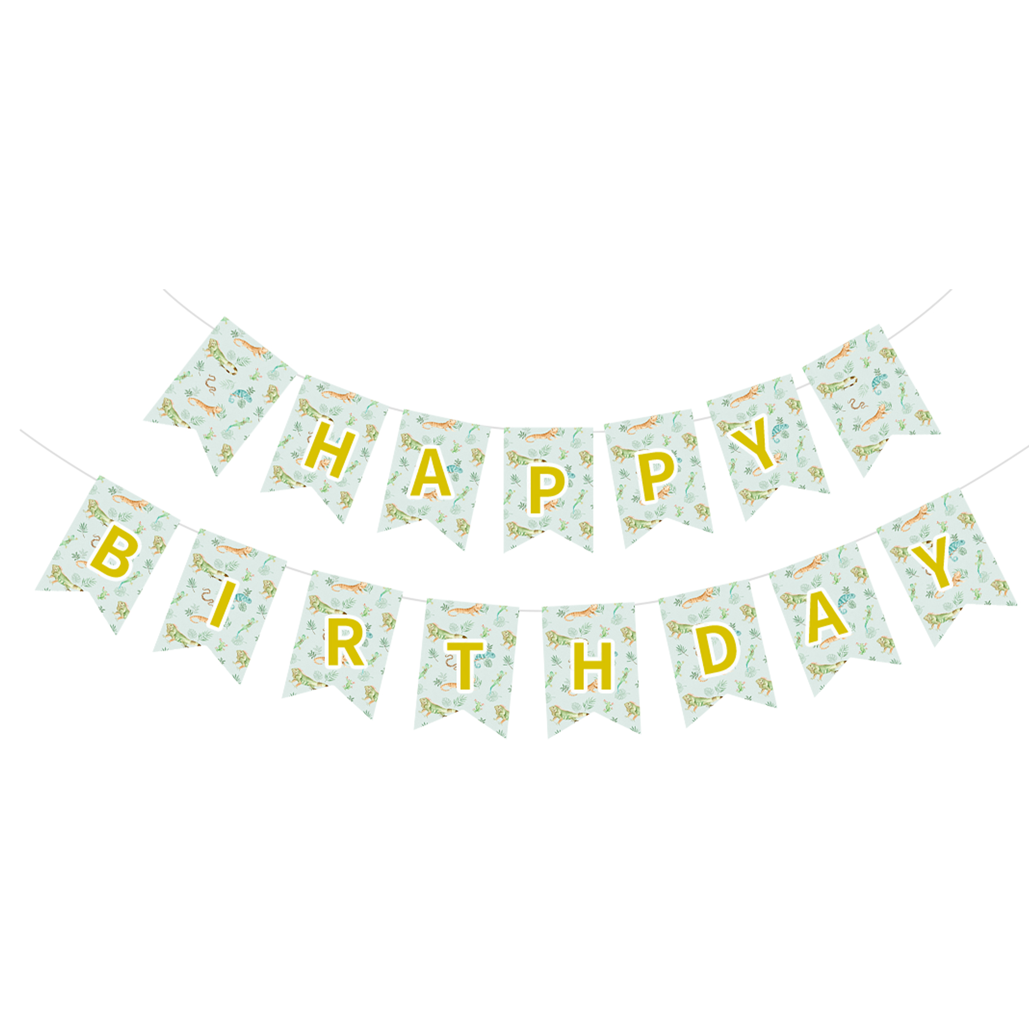 Animal Theme Birthday Paper Banner