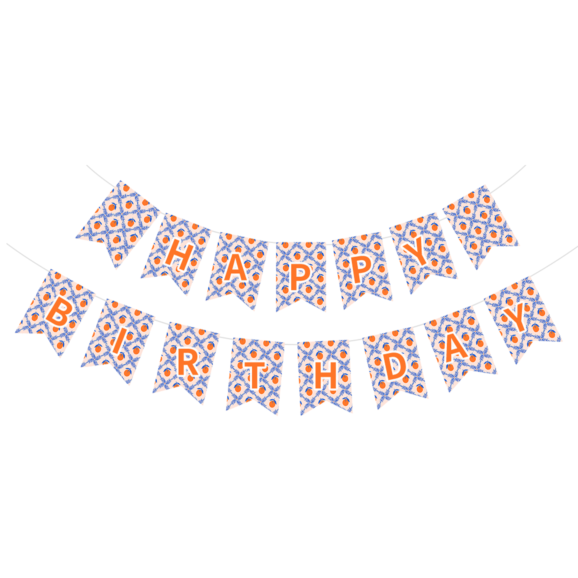 Fruit Theme Happy Birthday Paper Banner
