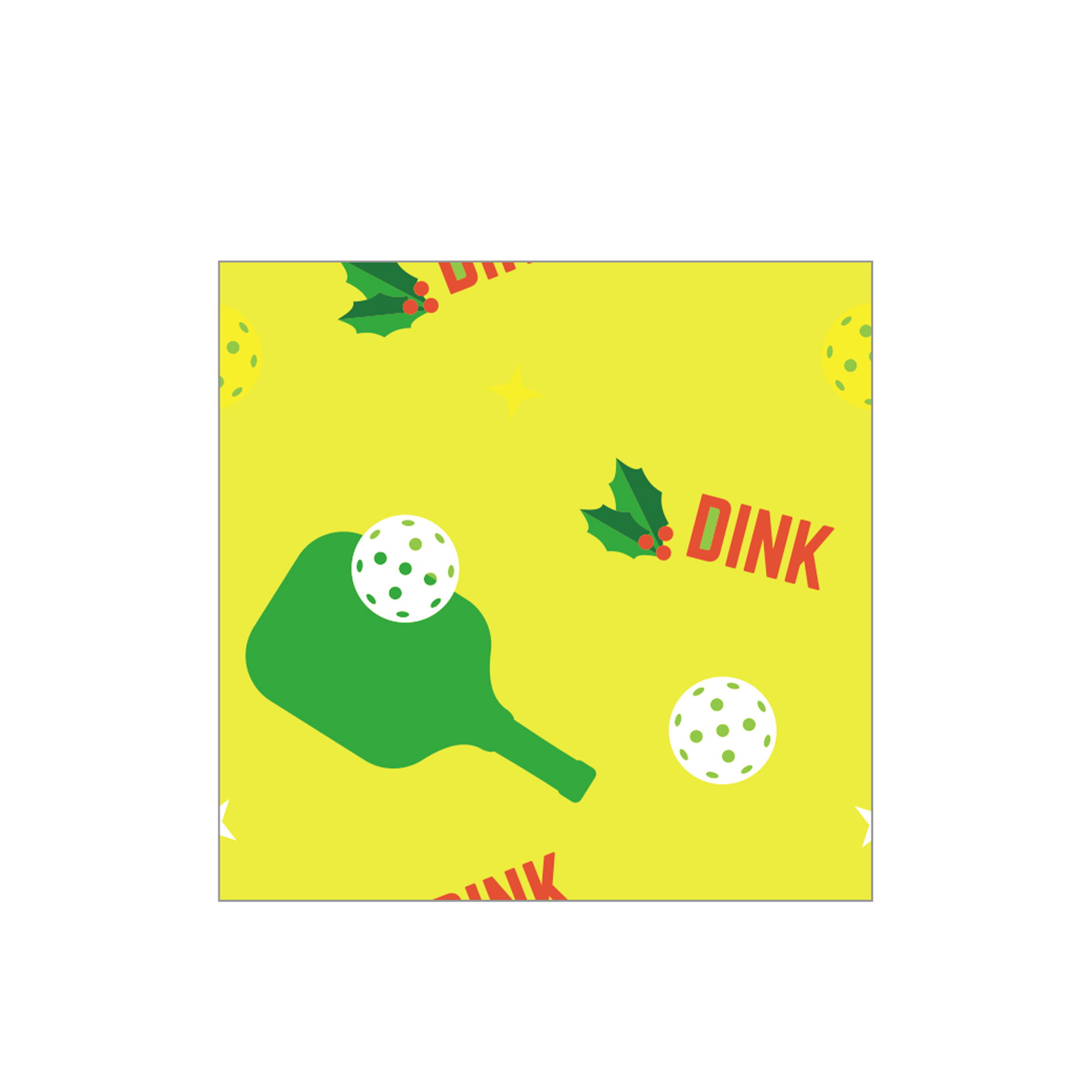  Sport Theme Yellow Background Table Tennis Pattern Napkin
