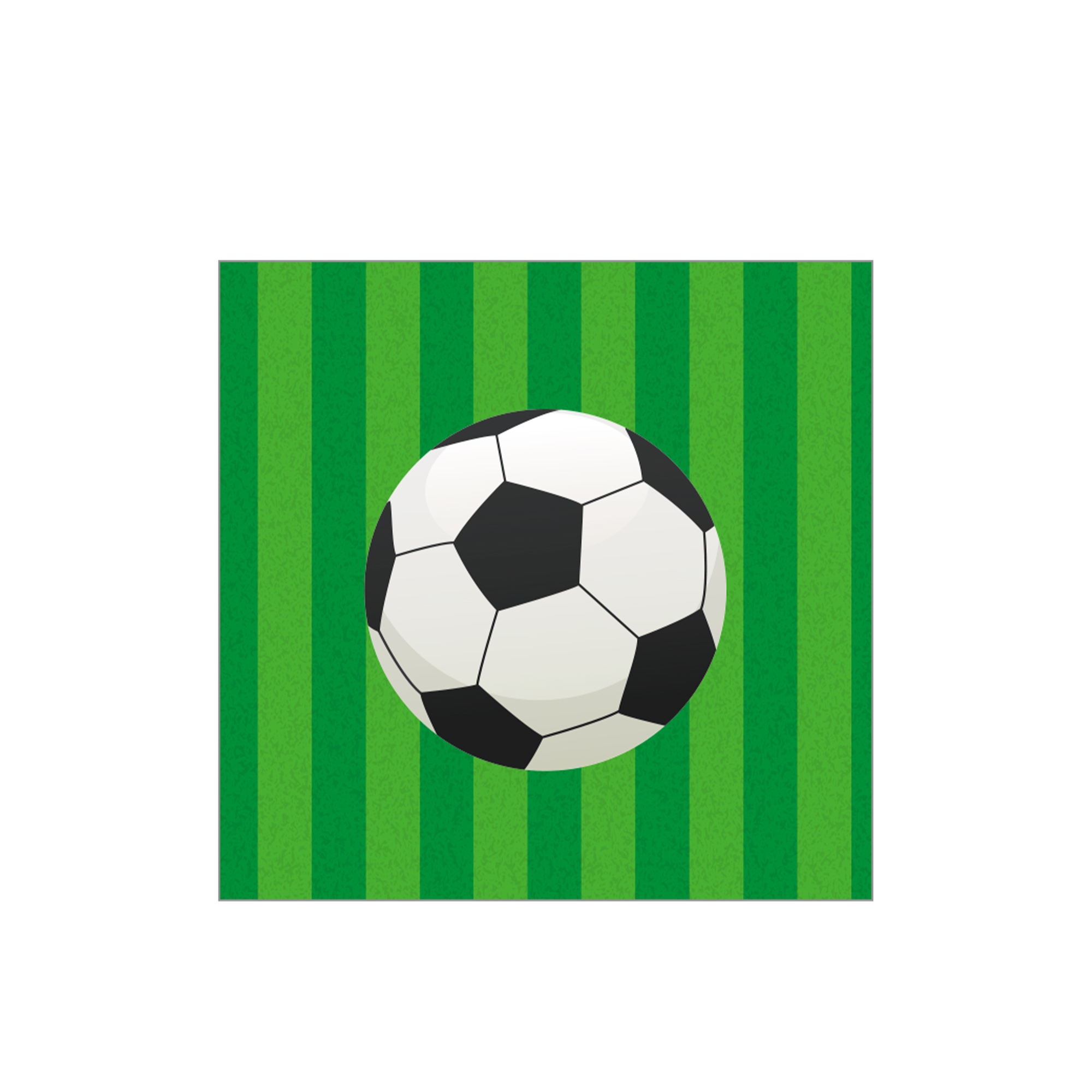  Sport Theme Green Background Football Pattern Napkin