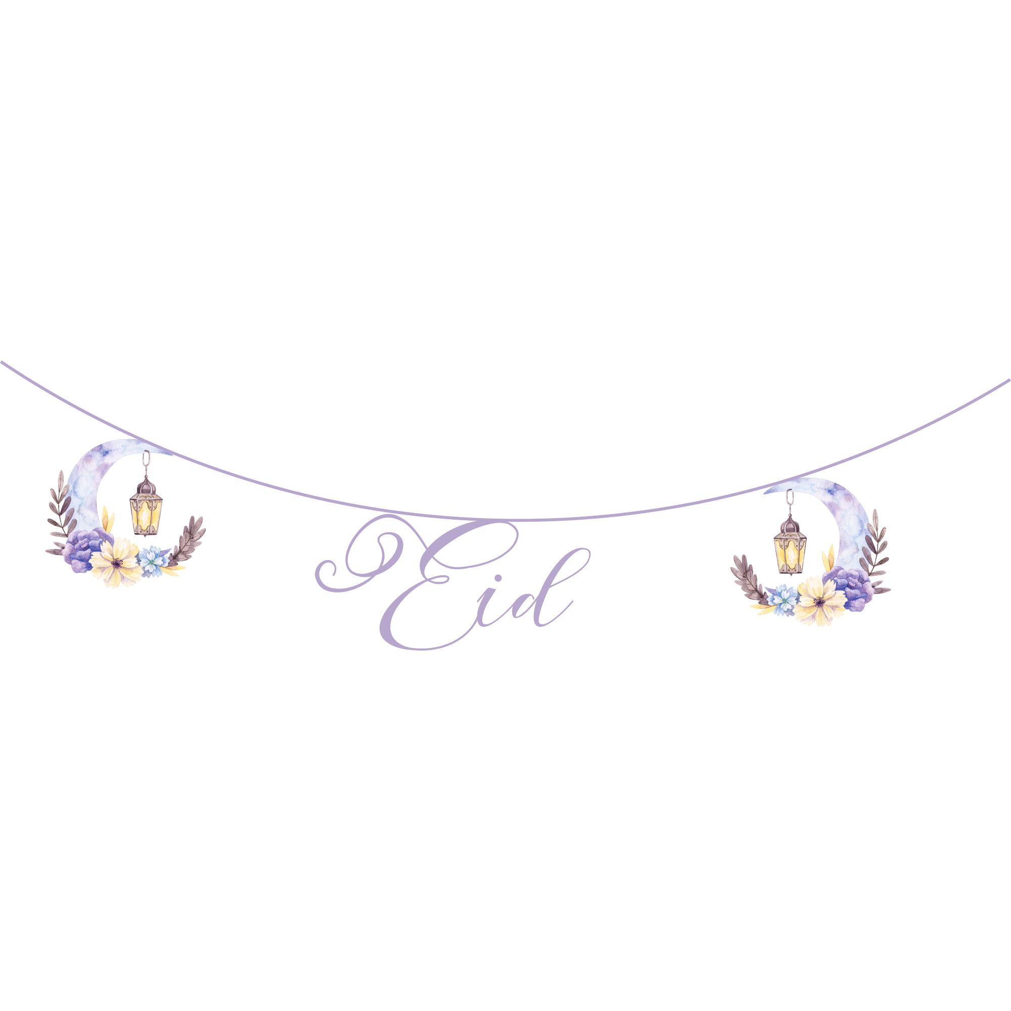 Eid Themed Letter Special Shaped Panner Banner