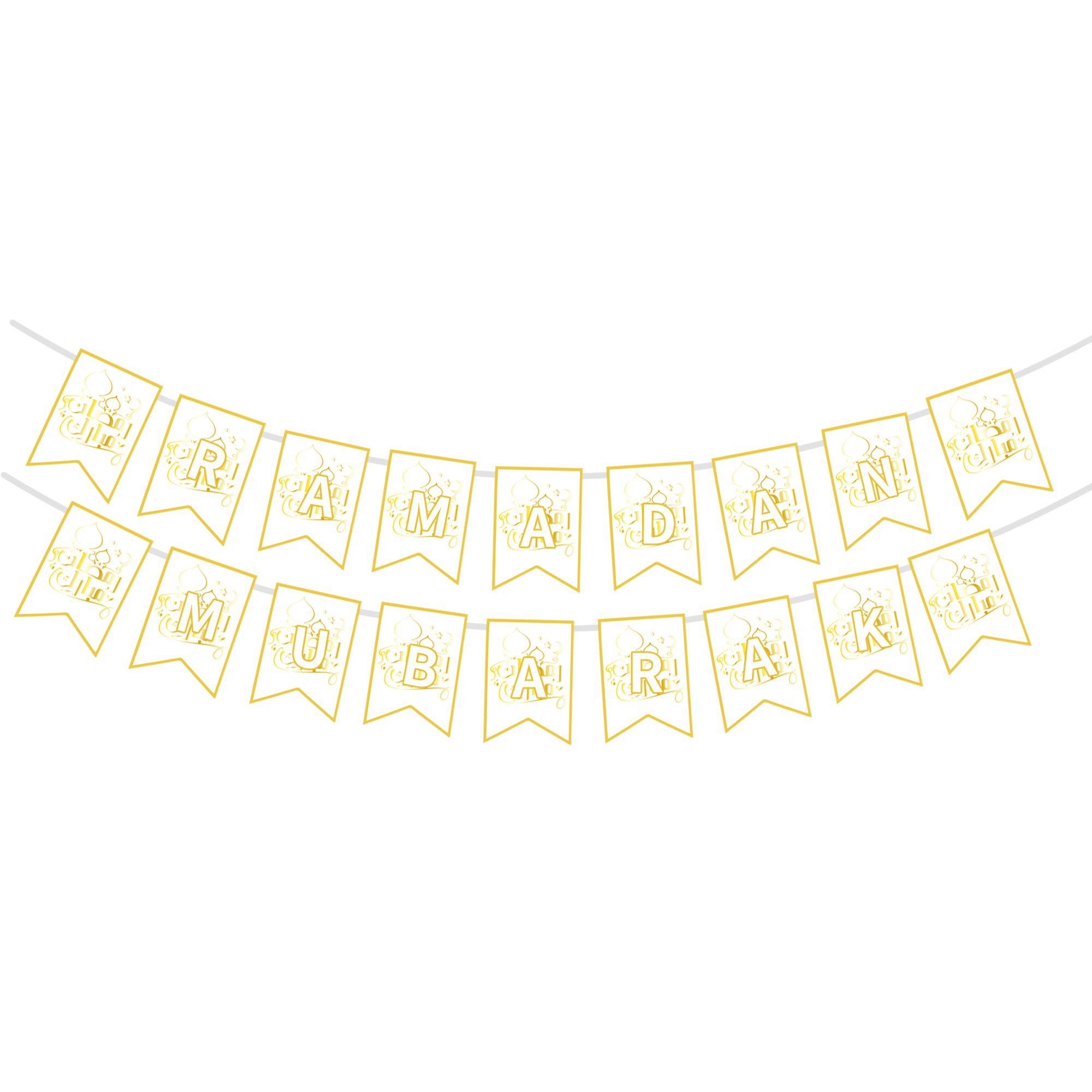 Ramadan Themed Letter Tail Shaped Panner Banner