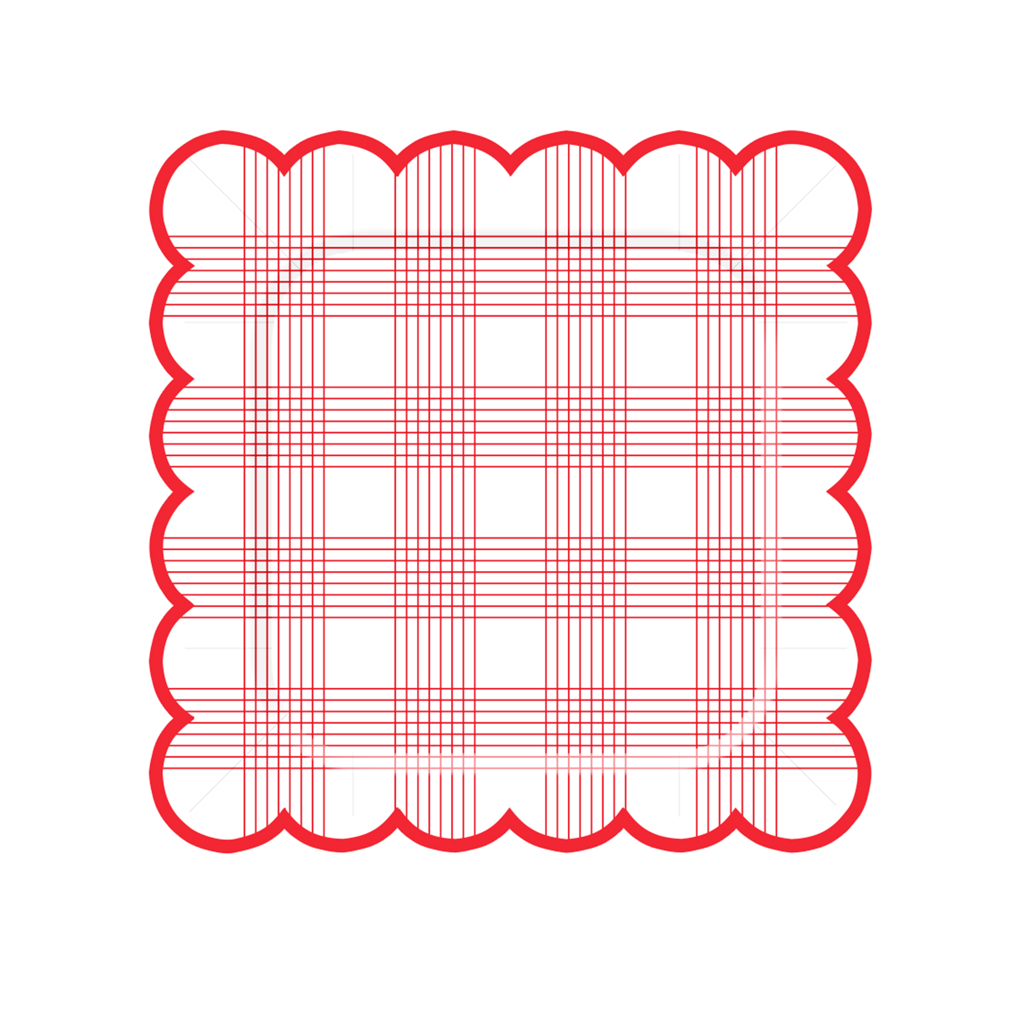 Independence Day White background Red Stripe Square Dinner Plate