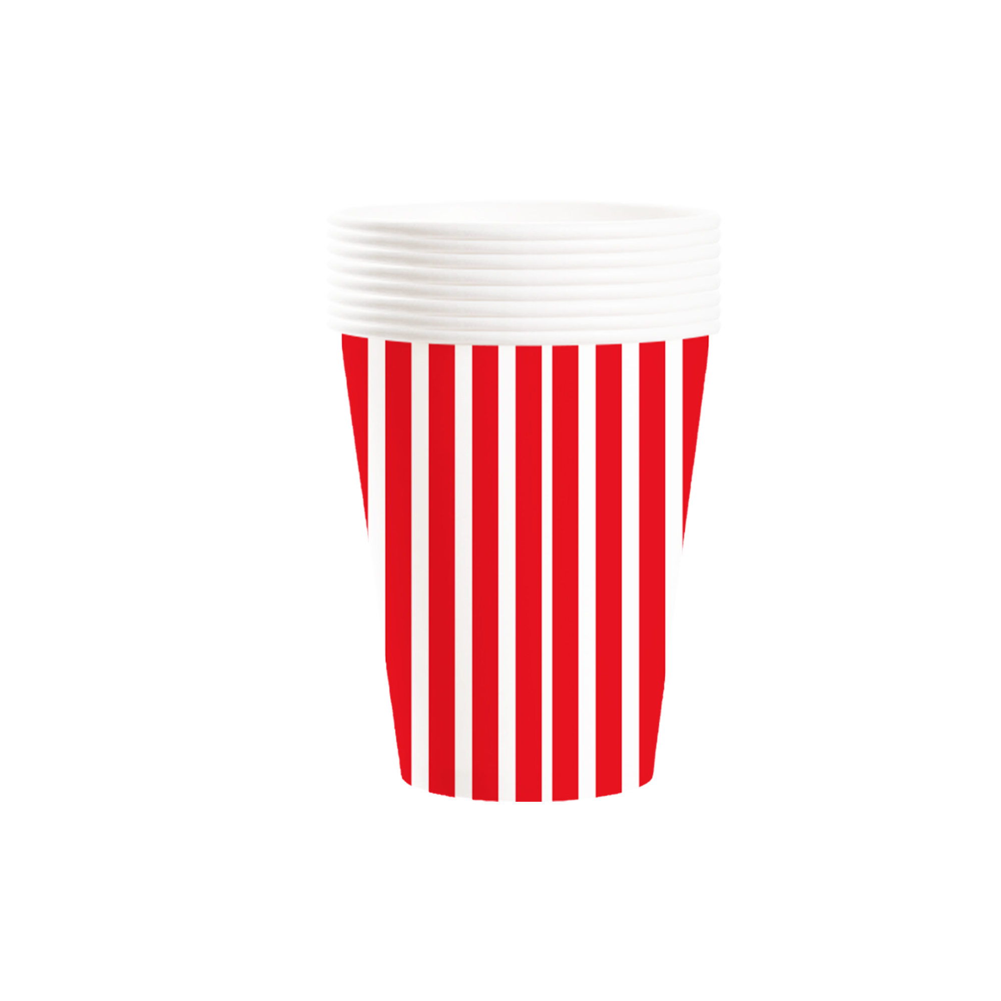 Independence Day White background Red Stripe 9oz Paper Cup