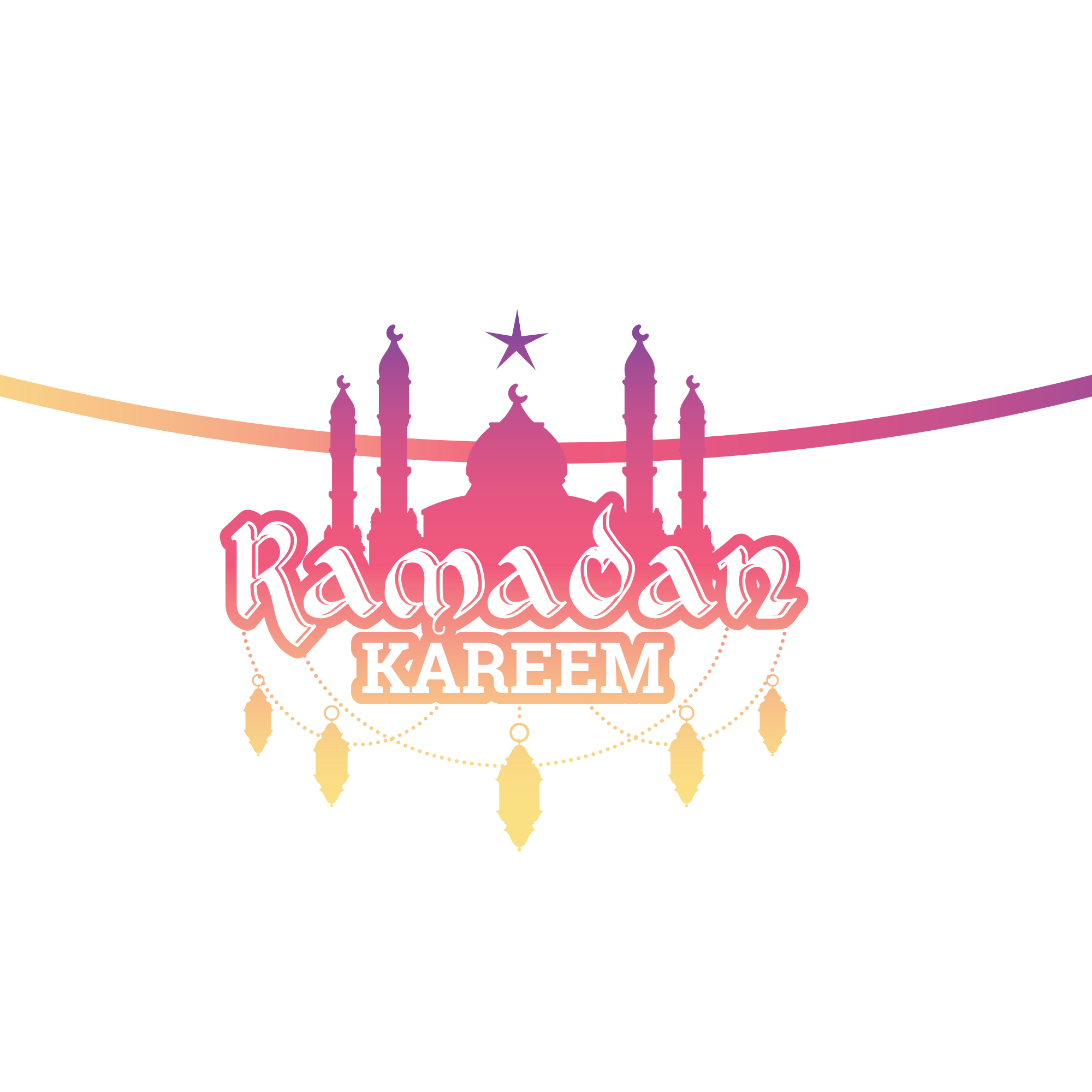 Ramadan Themed Letter Special Shaped Panner Banner