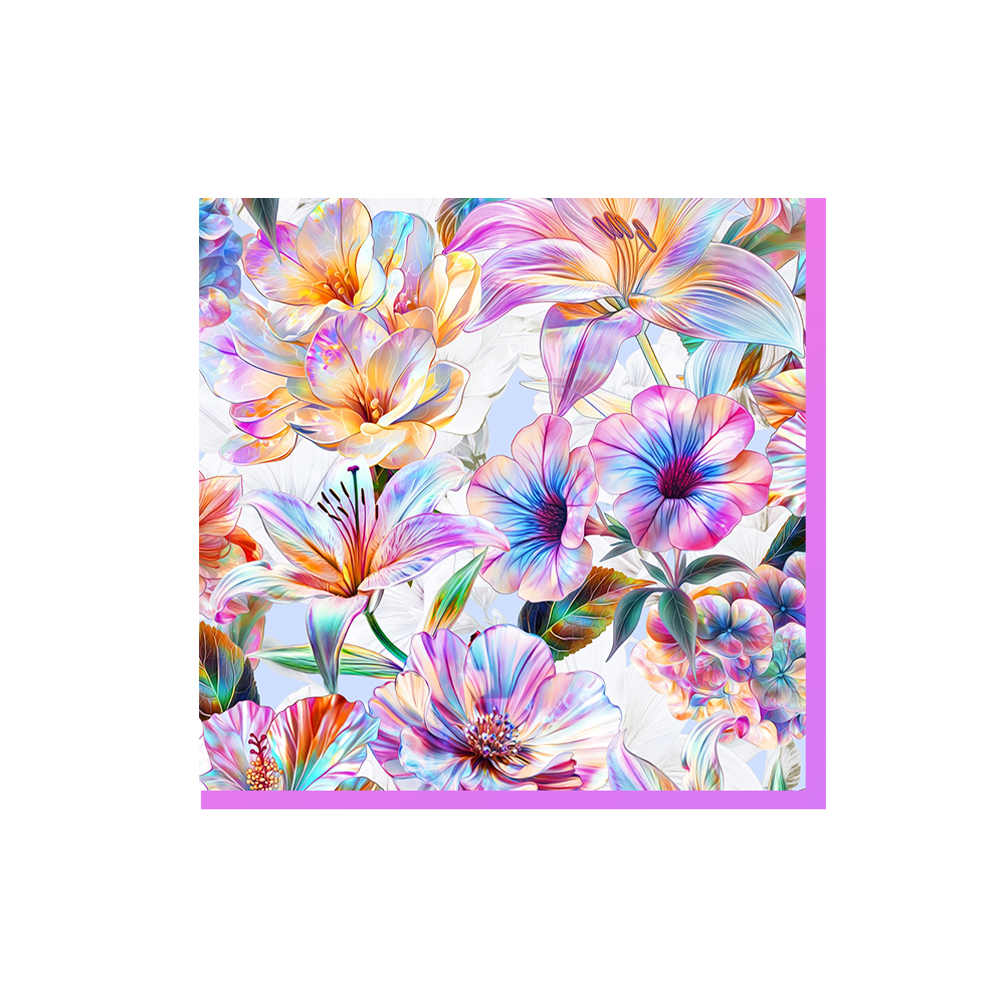 Flower Theme Purple Morning Glory Pattern Napkin