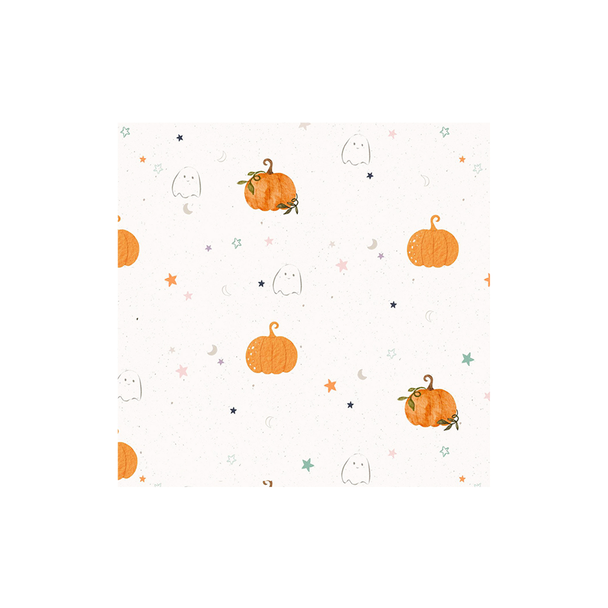 Halloween Theme White Background and Pumpkin Pattern Napkin