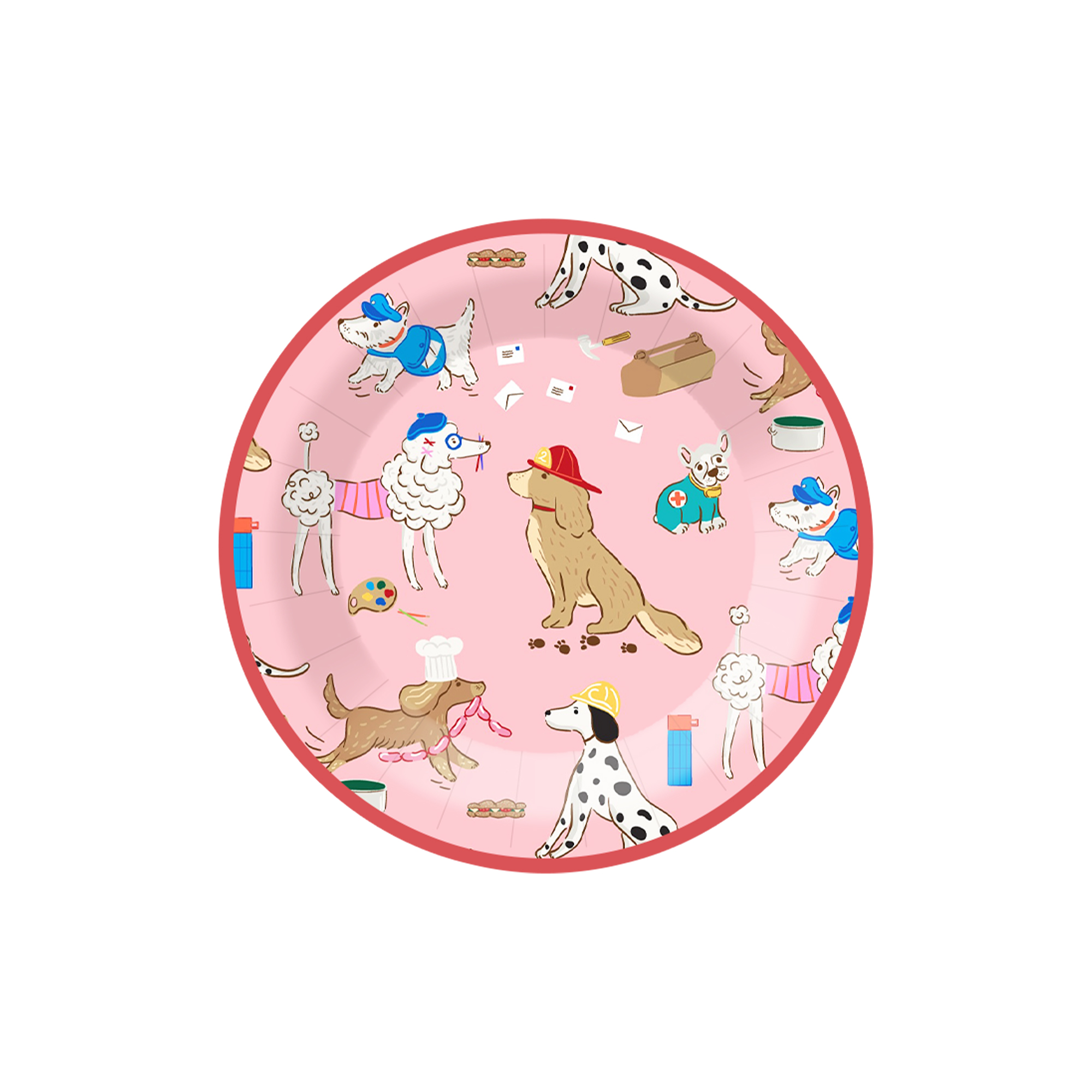 Animal Theme Pink Dessert Plate