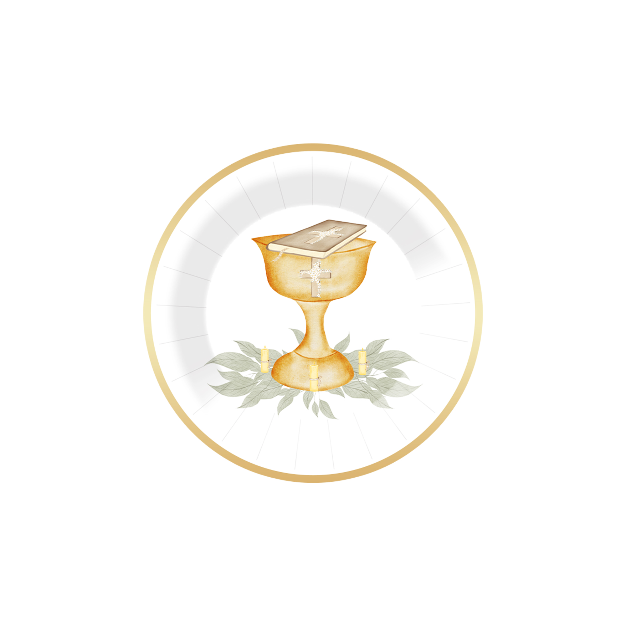Communion Theme Dessert Plate 