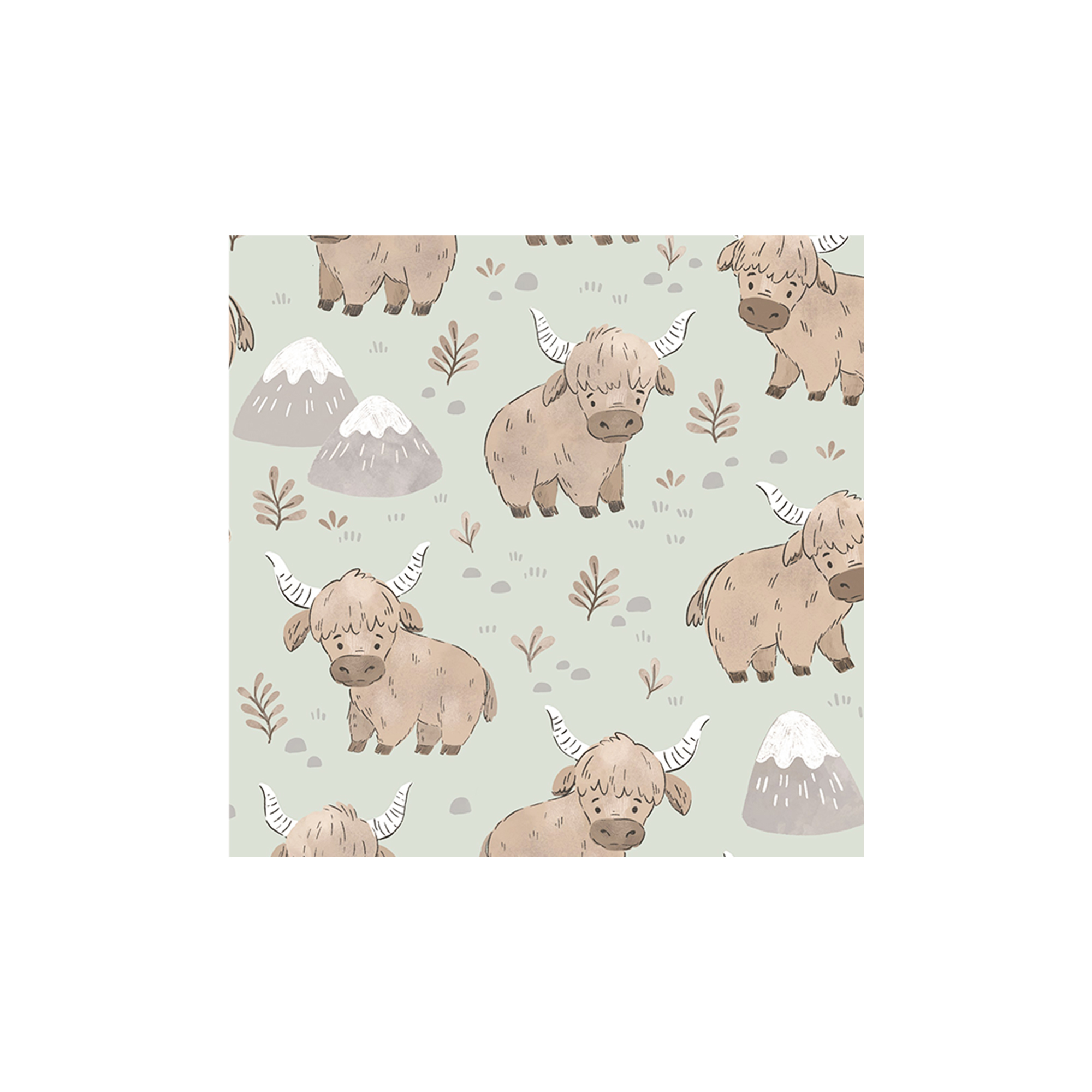 Animal Themed Green Background Napkin