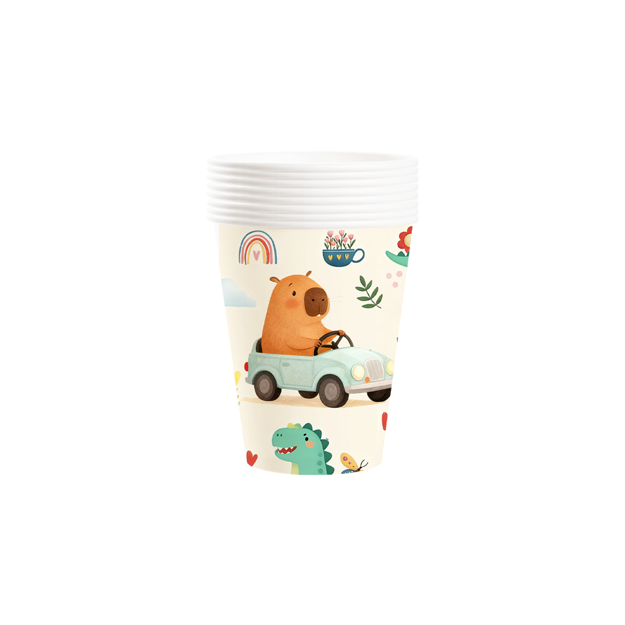 Animal Themed Dinosaur Hamster Element 9oz Paper Cup