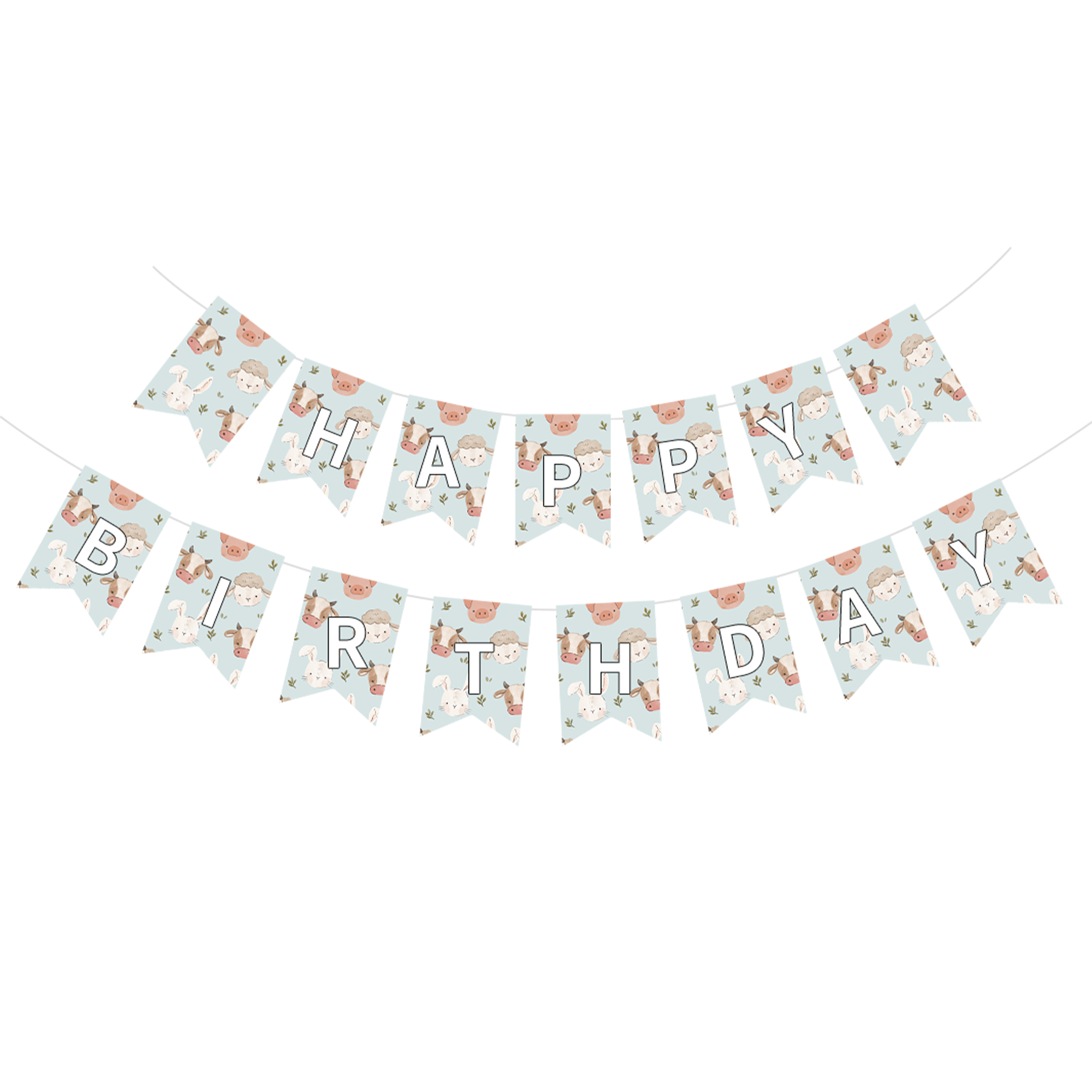 Animal Themed Happy Birthday Paper Banner