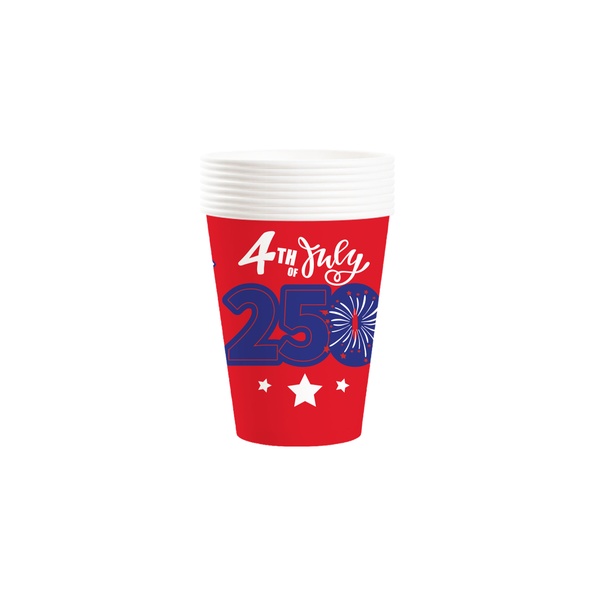 Independence Day Red Background 9oz Paper Cup