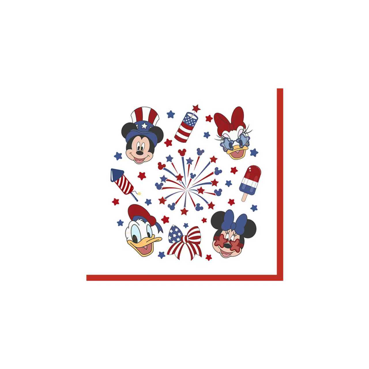Cartoon Character Blue and Red Color Coordinating Napkin