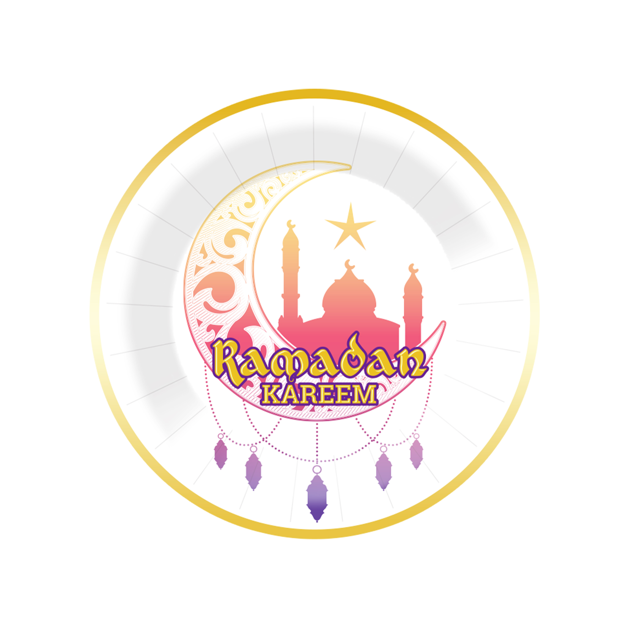 Ramadan Gold Holiday Dessert Plate
