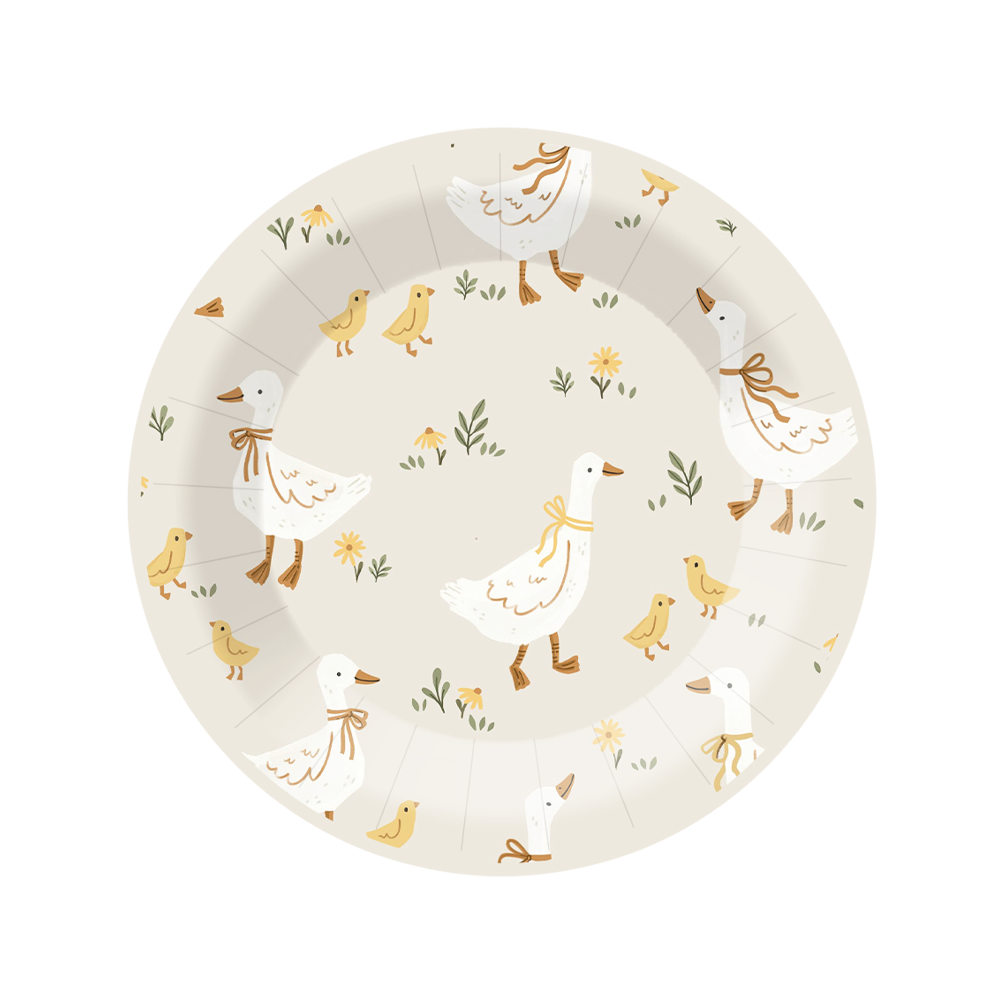 Animal Themed Brown Background Goose Dinner Plate