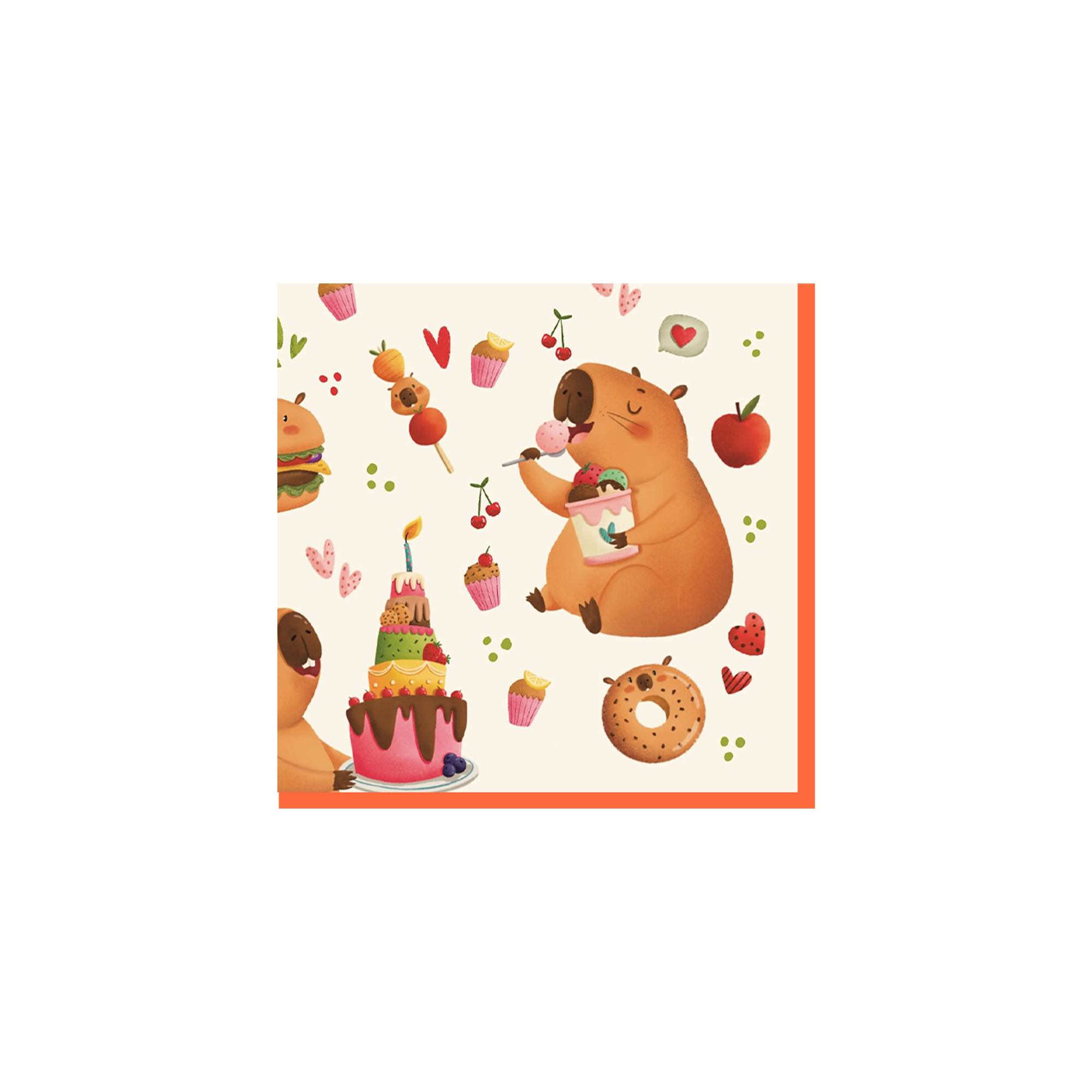 Animal Themed Hamster Element Napkin